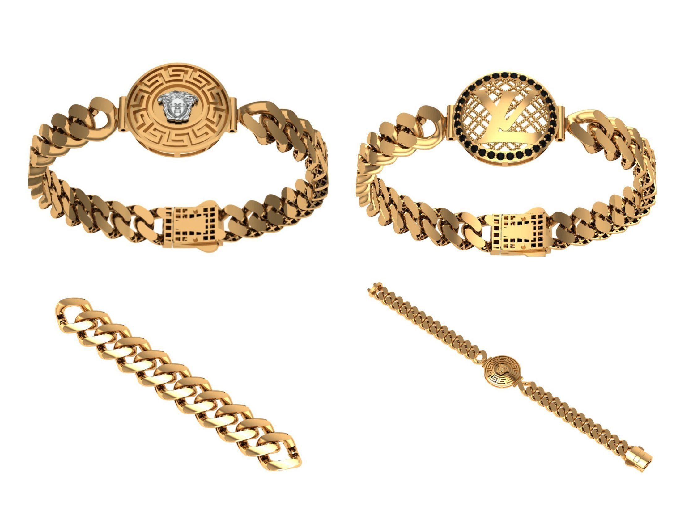 CUBAN LINK CHAIN Gurmet Bileklik - 200 PIECES READY FOR PRINT 3D print model_33