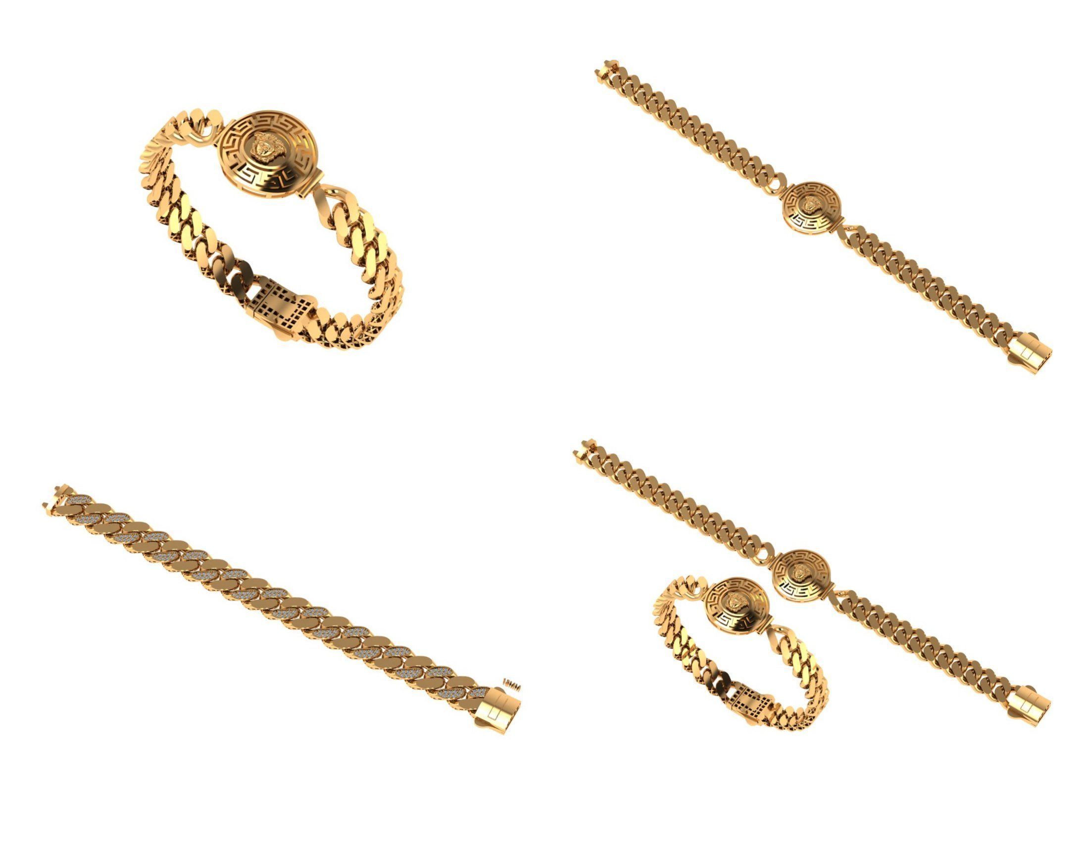 CUBAN LINK CHAIN Gurmet Bileklik - 200 PIECES READY FOR PRINT 3D print model_31