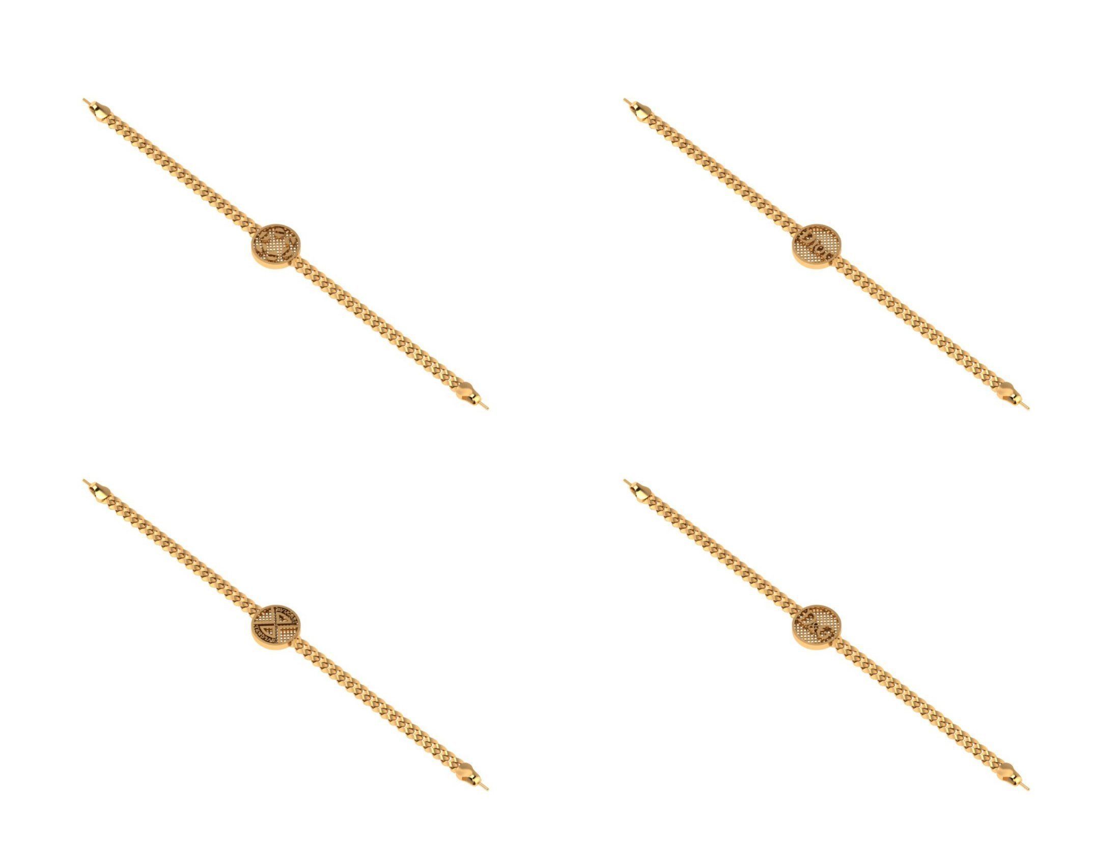 CUBAN LINK CHAIN Gurmet Bileklik - 200 PIECES READY FOR PRINT 3D print model_32