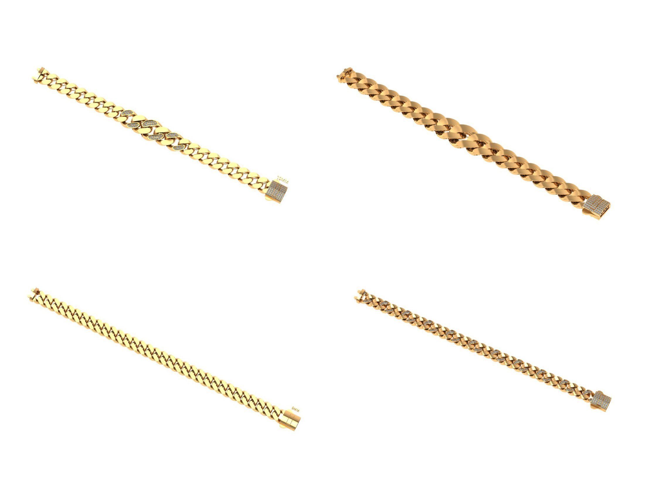 CUBAN LINK CHAIN Gurmet Bileklik - 200 PIECES READY FOR PRINT 3D print model_57