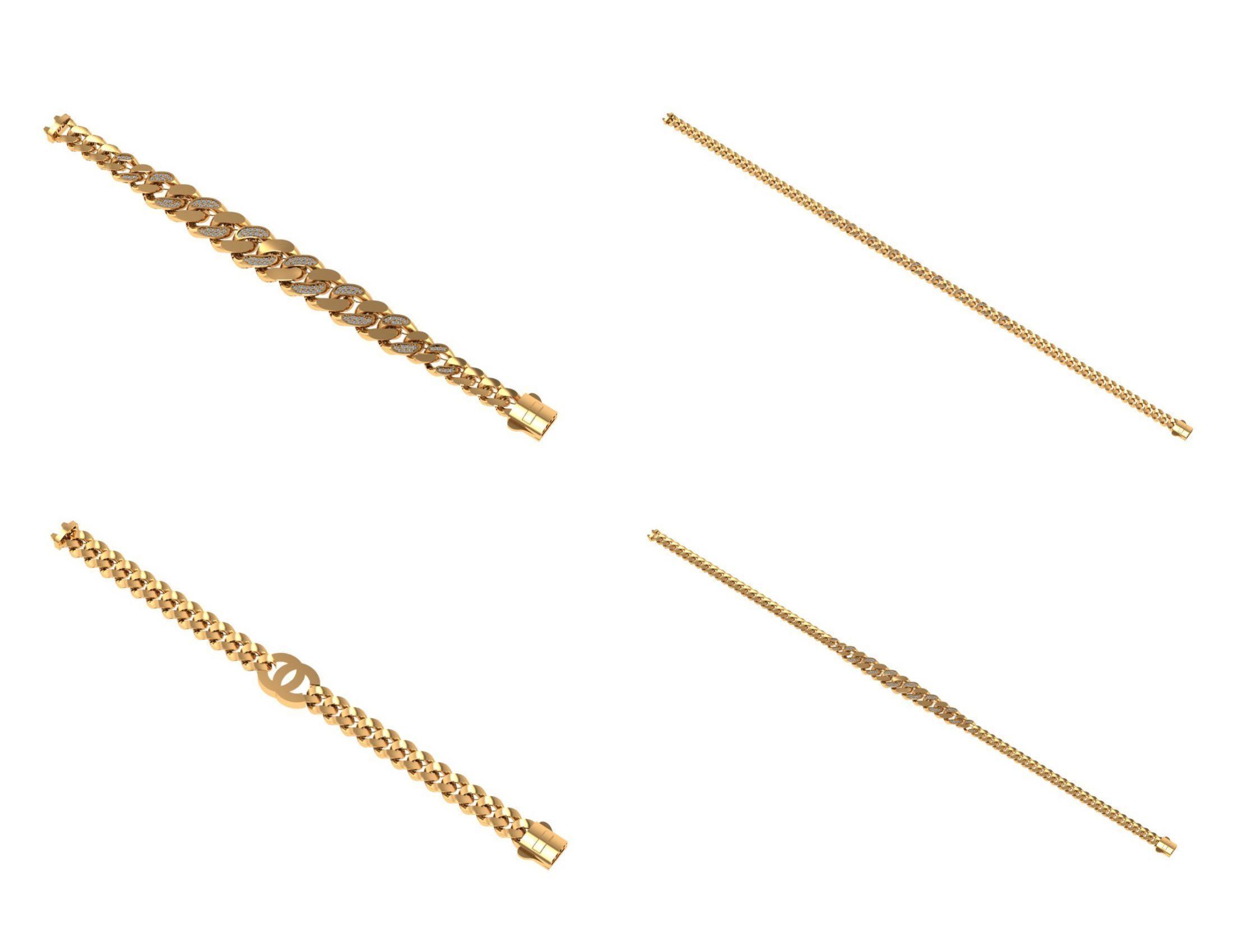 CUBAN LINK CHAIN Gurmet Bileklik - 200 PIECES READY FOR PRINT 3D print model_8