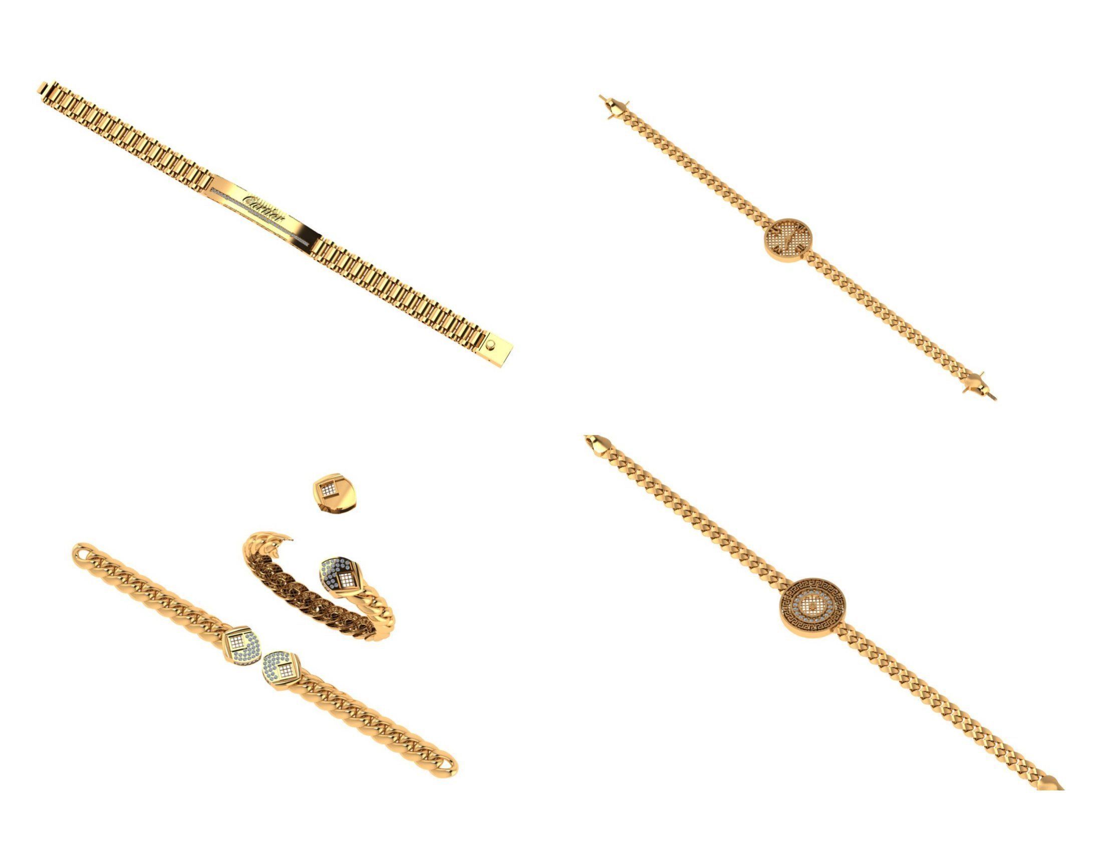 CUBAN LINK CHAIN Gurmet Bileklik - 200 PIECES READY FOR PRINT 3D print model_27