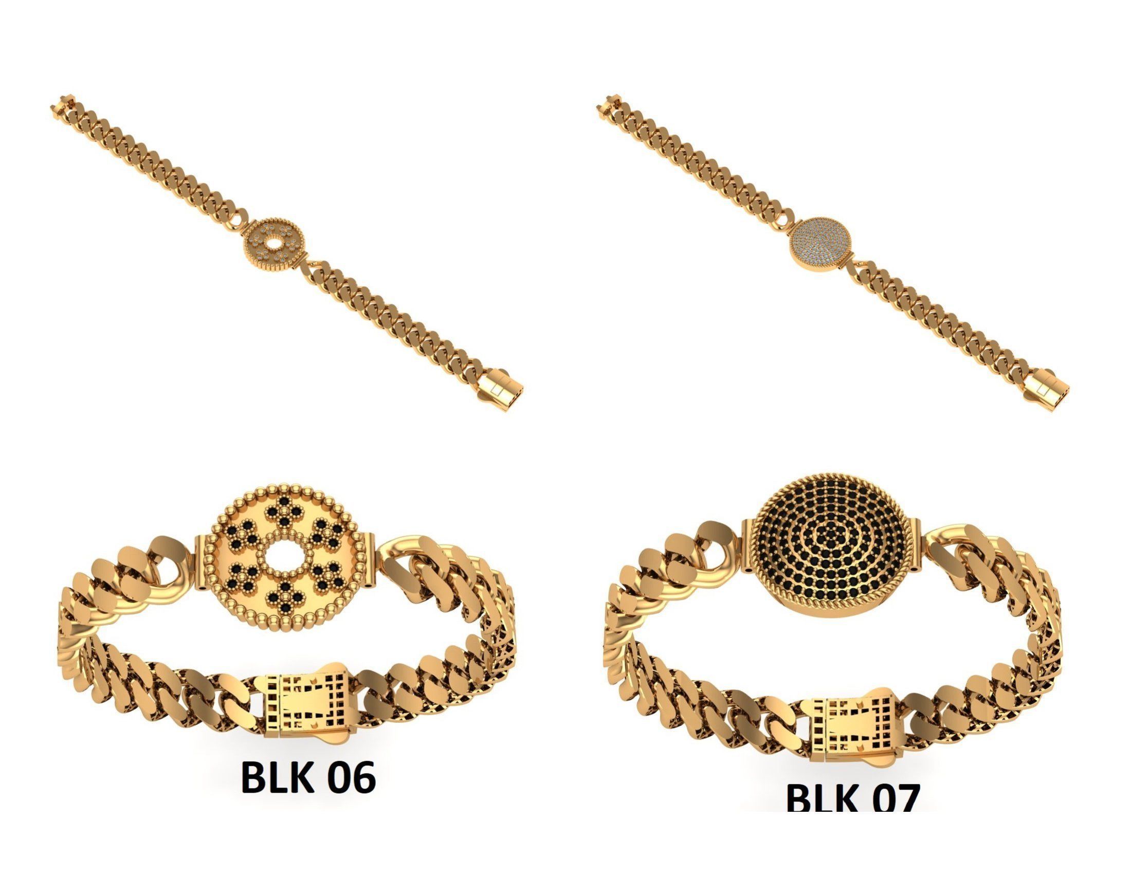 CUBAN LINK CHAIN Gurmet Bileklik - 200 PIECES READY FOR PRINT 3D print model_35