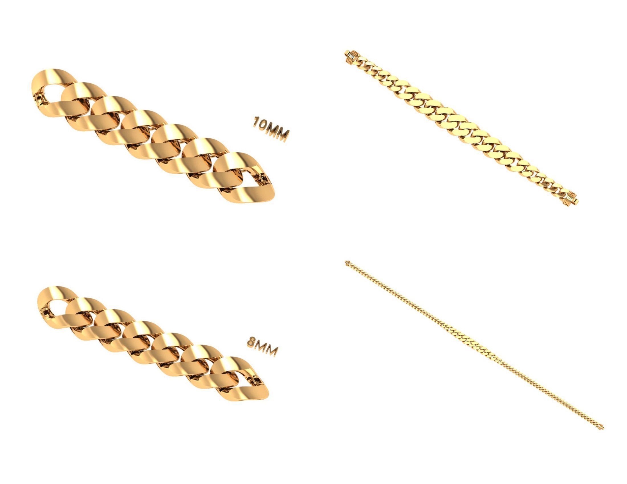 CUBAN LINK CHAIN Gurmet Bileklik - 200 PIECES READY FOR PRINT 3D print model_13