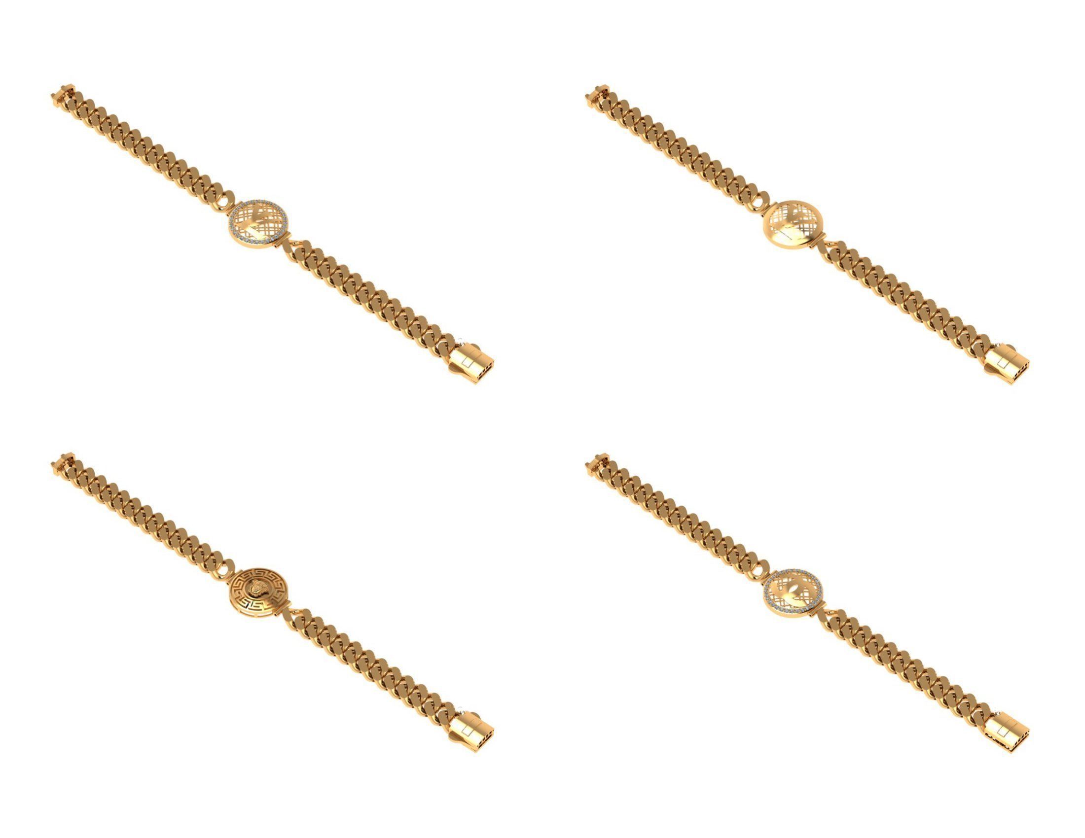 CUBAN LINK CHAIN Gurmet Bileklik - 200 PIECES READY FOR PRINT 3D print model_24