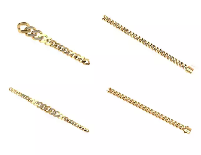 CUBAN LINK CHAIN Gurmet Bileklik  - 200 PIECES READY FOR PRINT