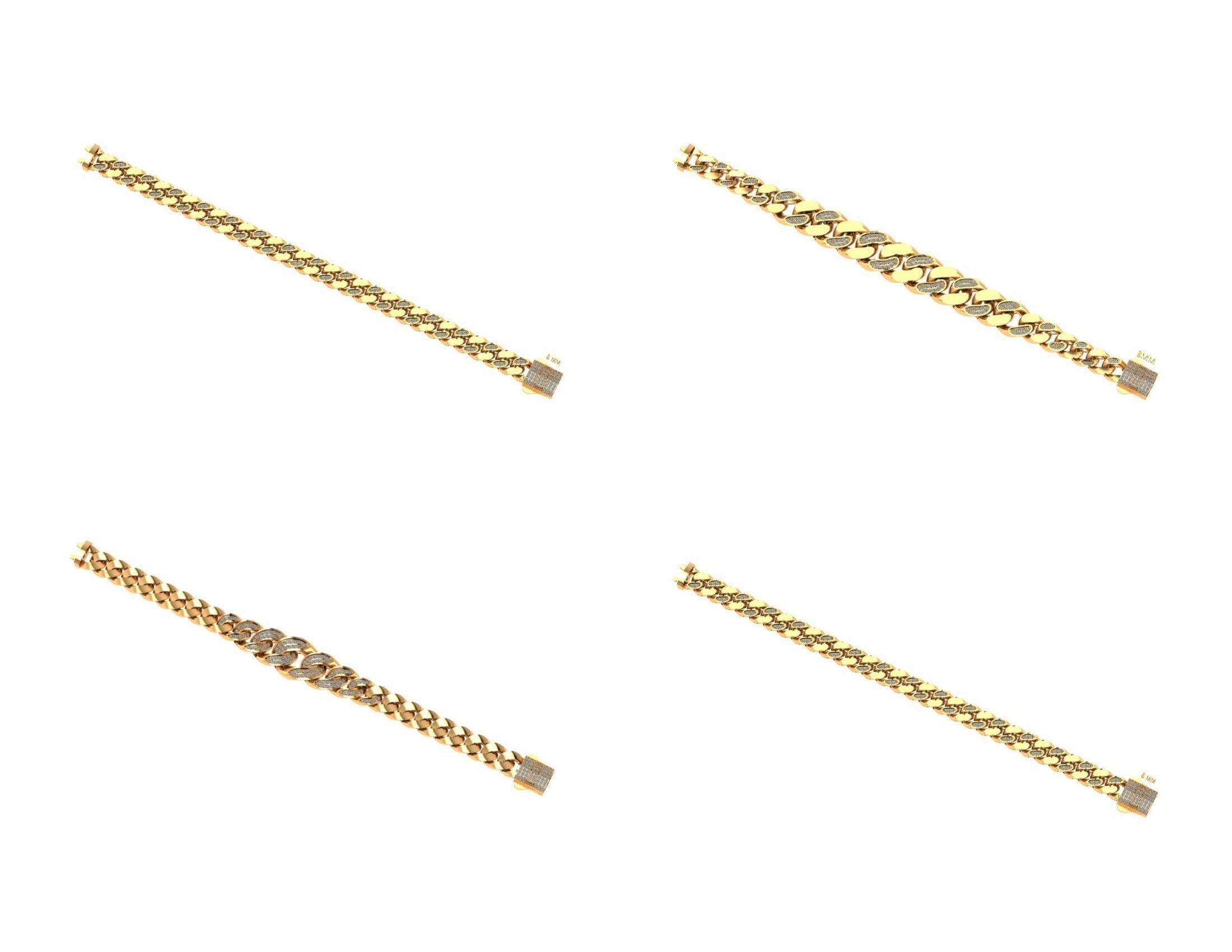 CUBAN LINK CHAIN Gurmet Bileklik - 200 PIECES READY FOR PRINT 3D print model_56