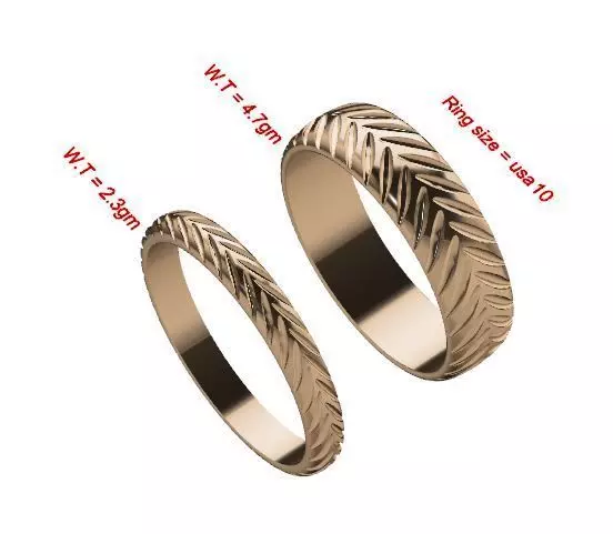 Chevron Ring 3D print model