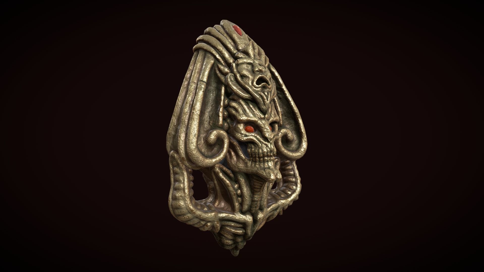 SkullShield 3D Model Low-poly 3D model_2