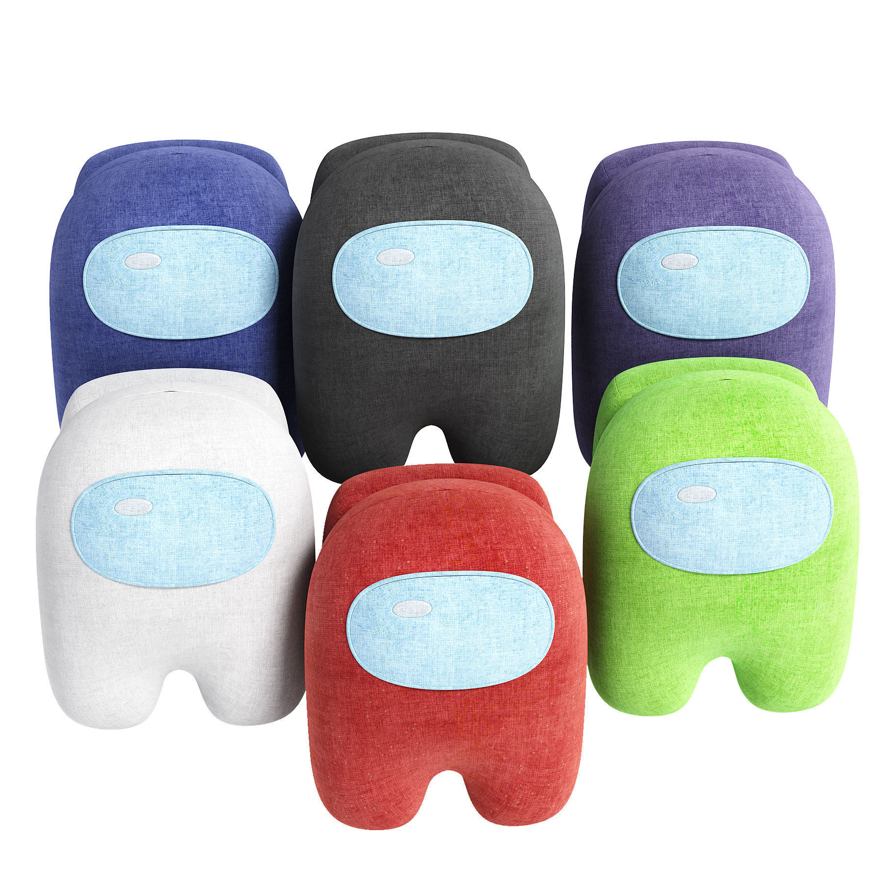 Among Us Plush 3D model_4