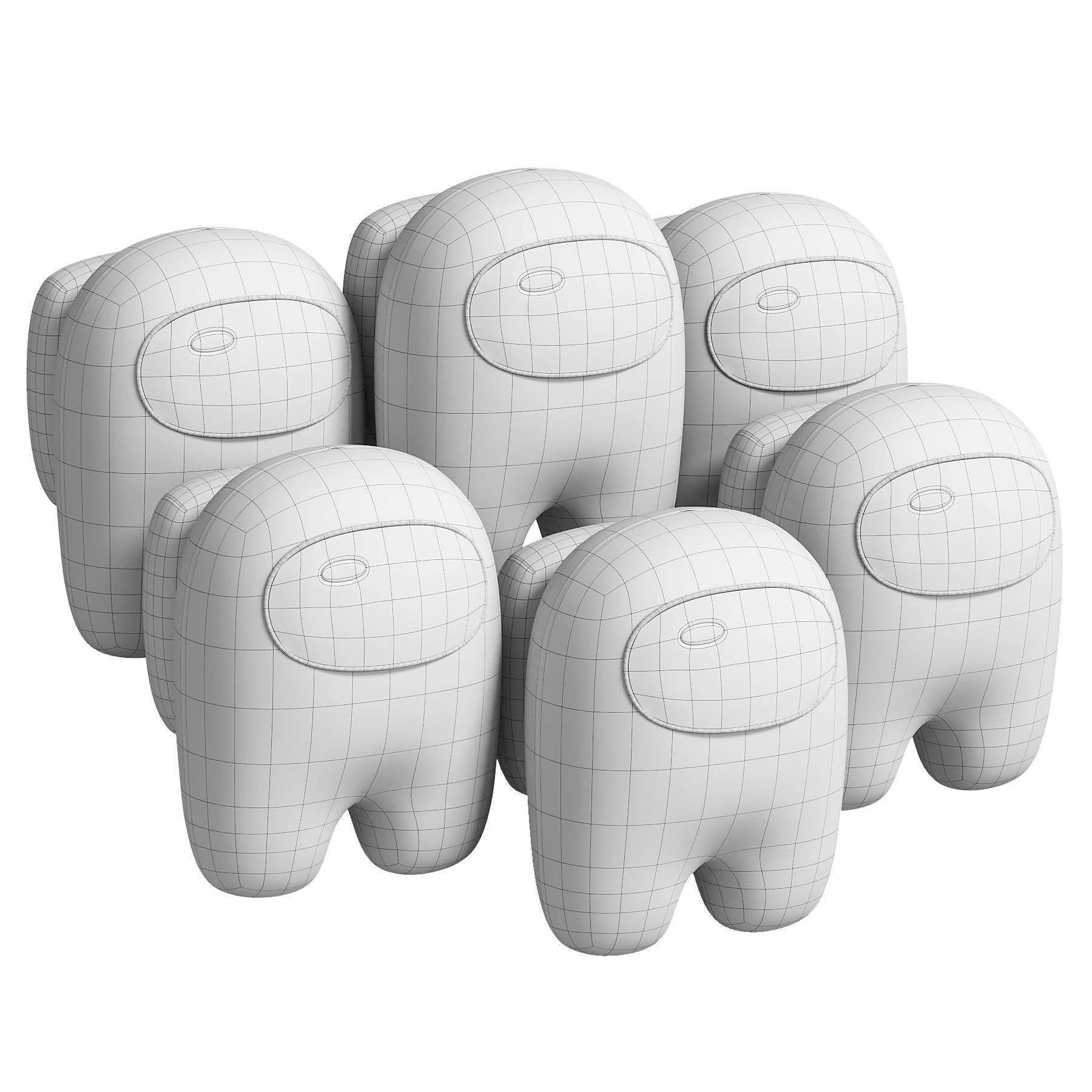 Among Us Plush 3D model_7