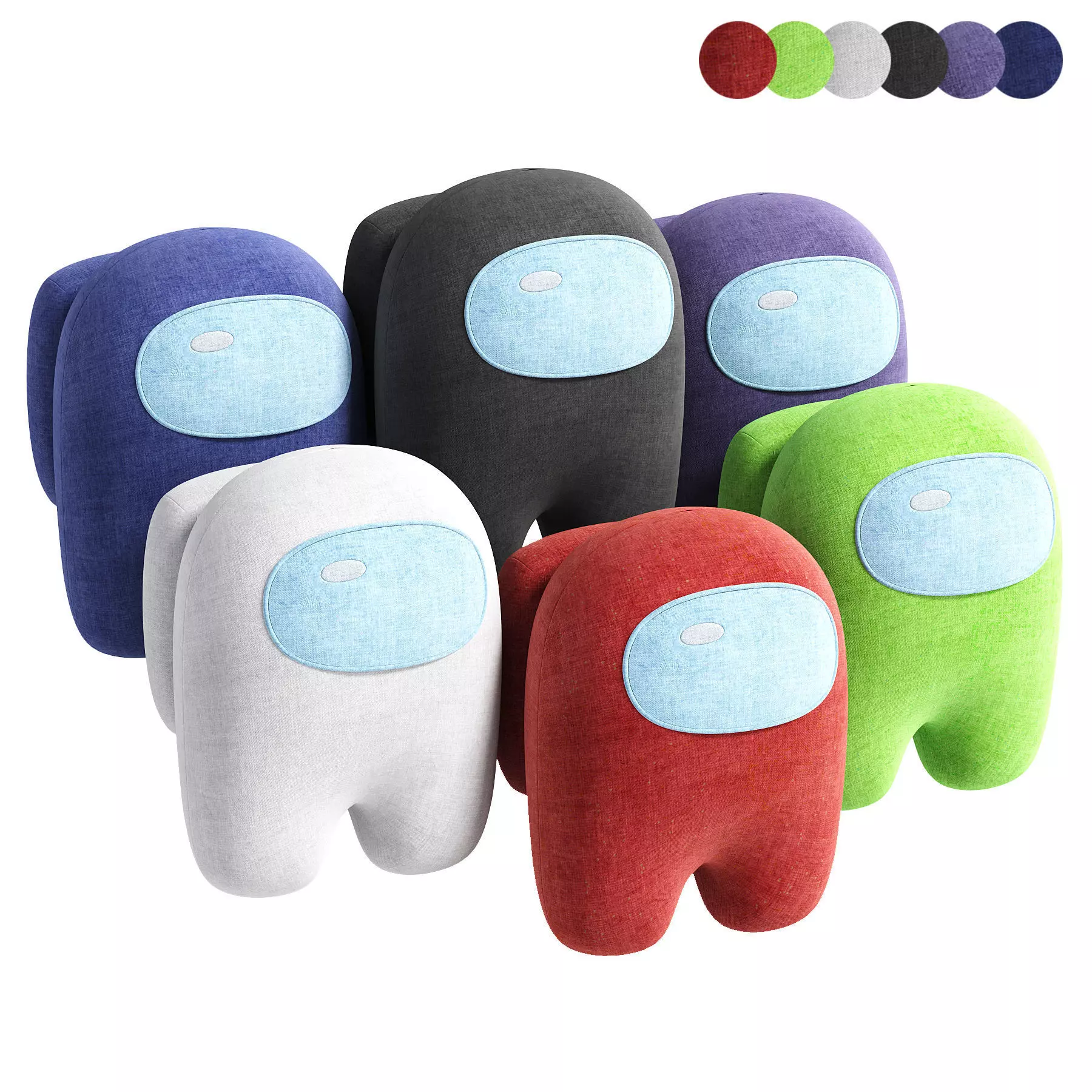 Among Us Plush 3D model_0