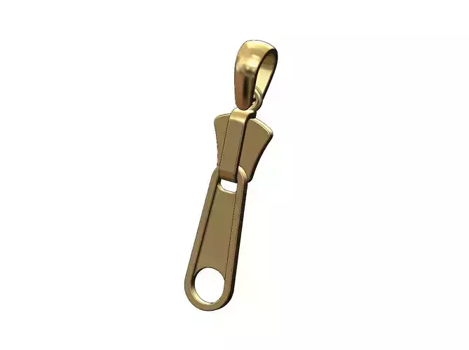 Zipper slider pendant charm 