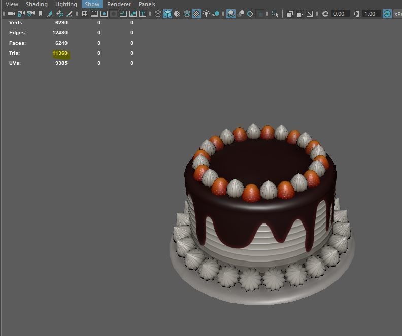 3D Model Cakes And Showcase Low-poly 3D model_32