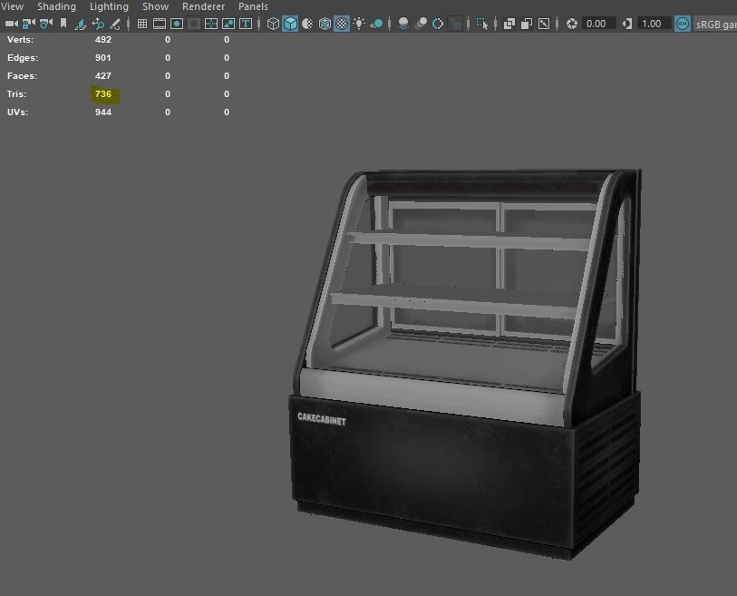 3D Model Cakes And Showcase Low-poly 3D model_29