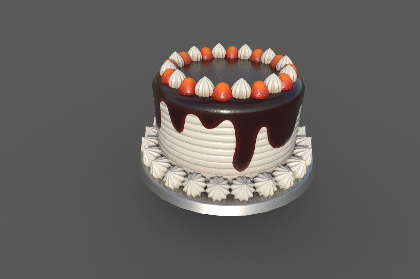 3D Model Cakes And Showcase Low-poly 3D model_24