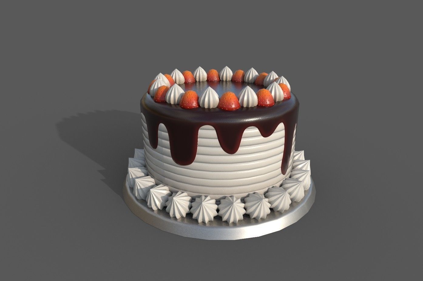 3D Model Cakes And Showcase Low-poly 3D model_30