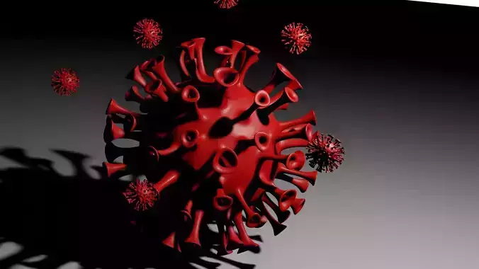 Coronavirus COVID-19 Virus Particle 3D Model
