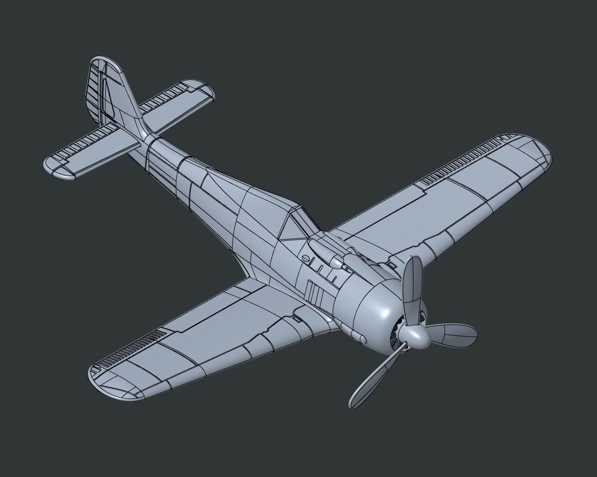 FW190 3D print model_2