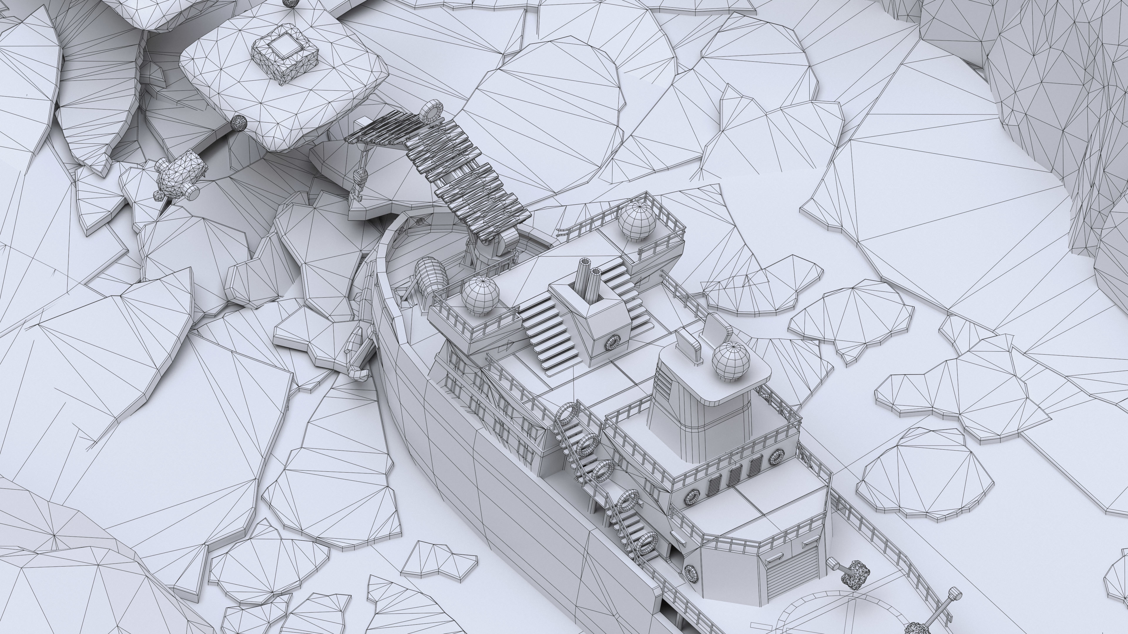 Platformer 6 Winter Low-poly 3D model_62