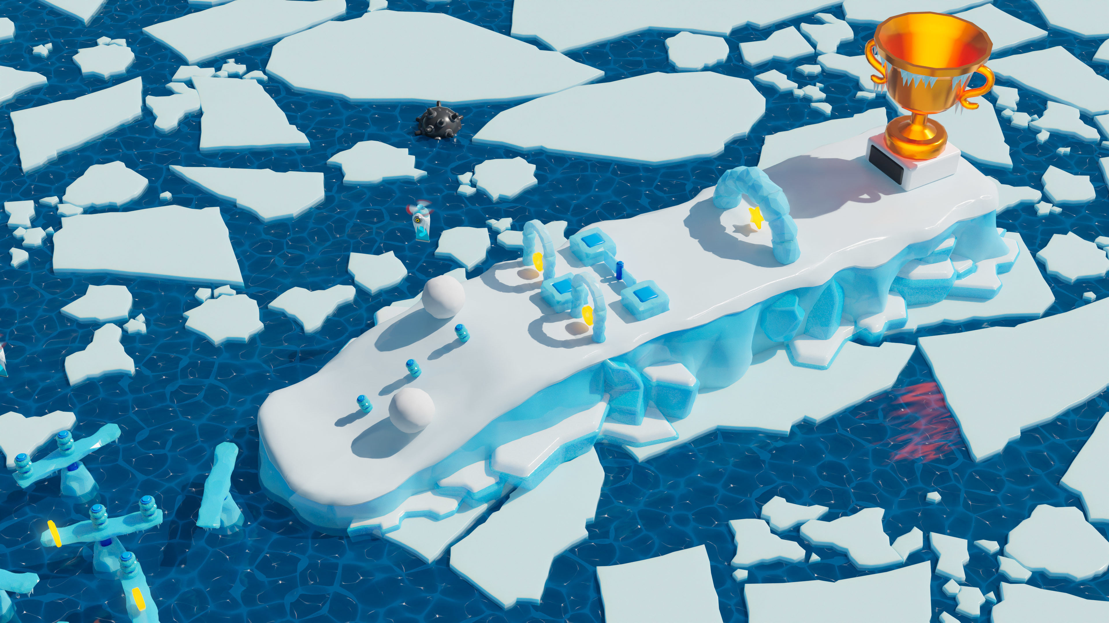 Platformer 6 Winter Low-poly 3D model_12