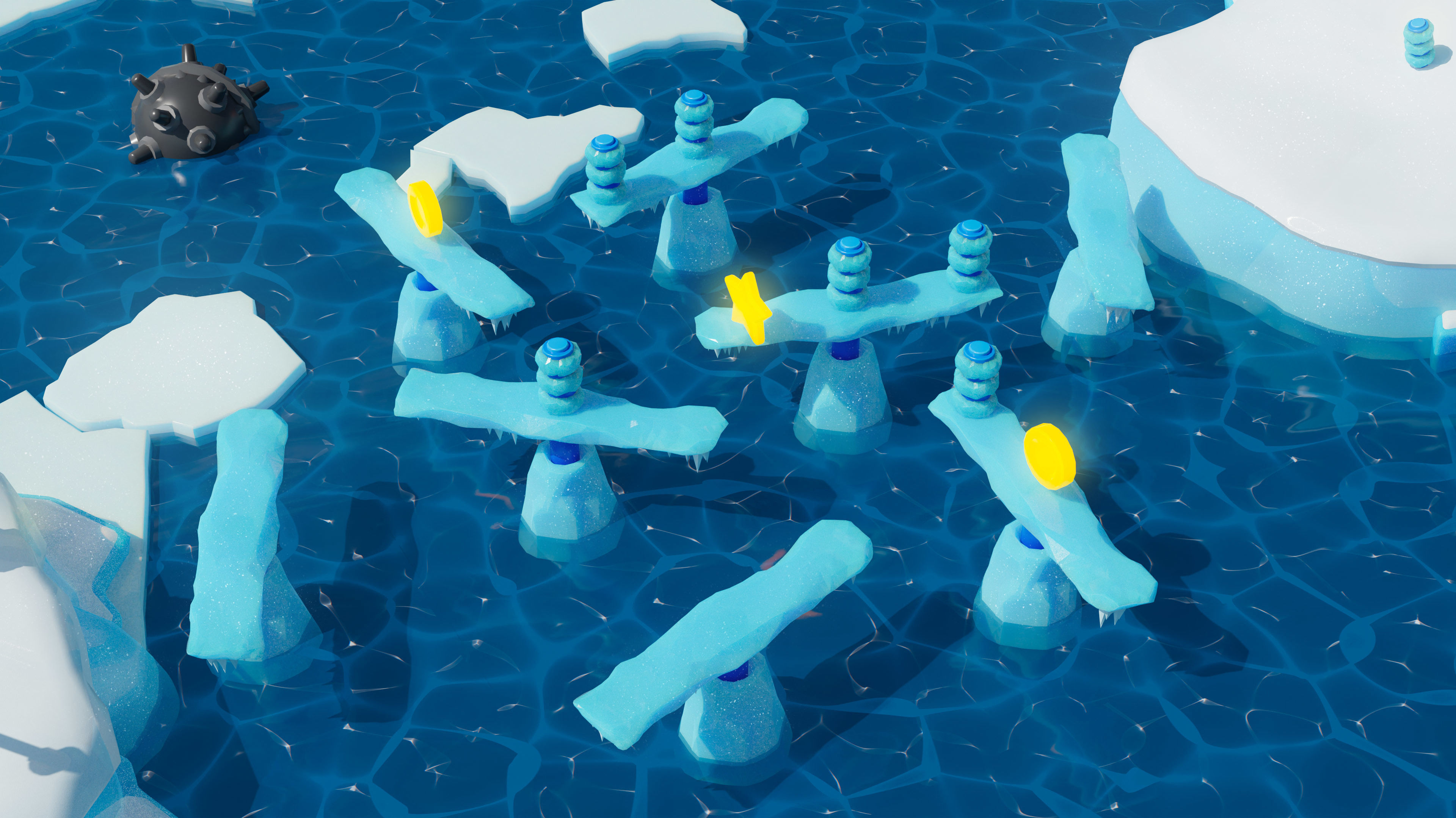 Platformer 6 Winter Low-poly 3D model_24