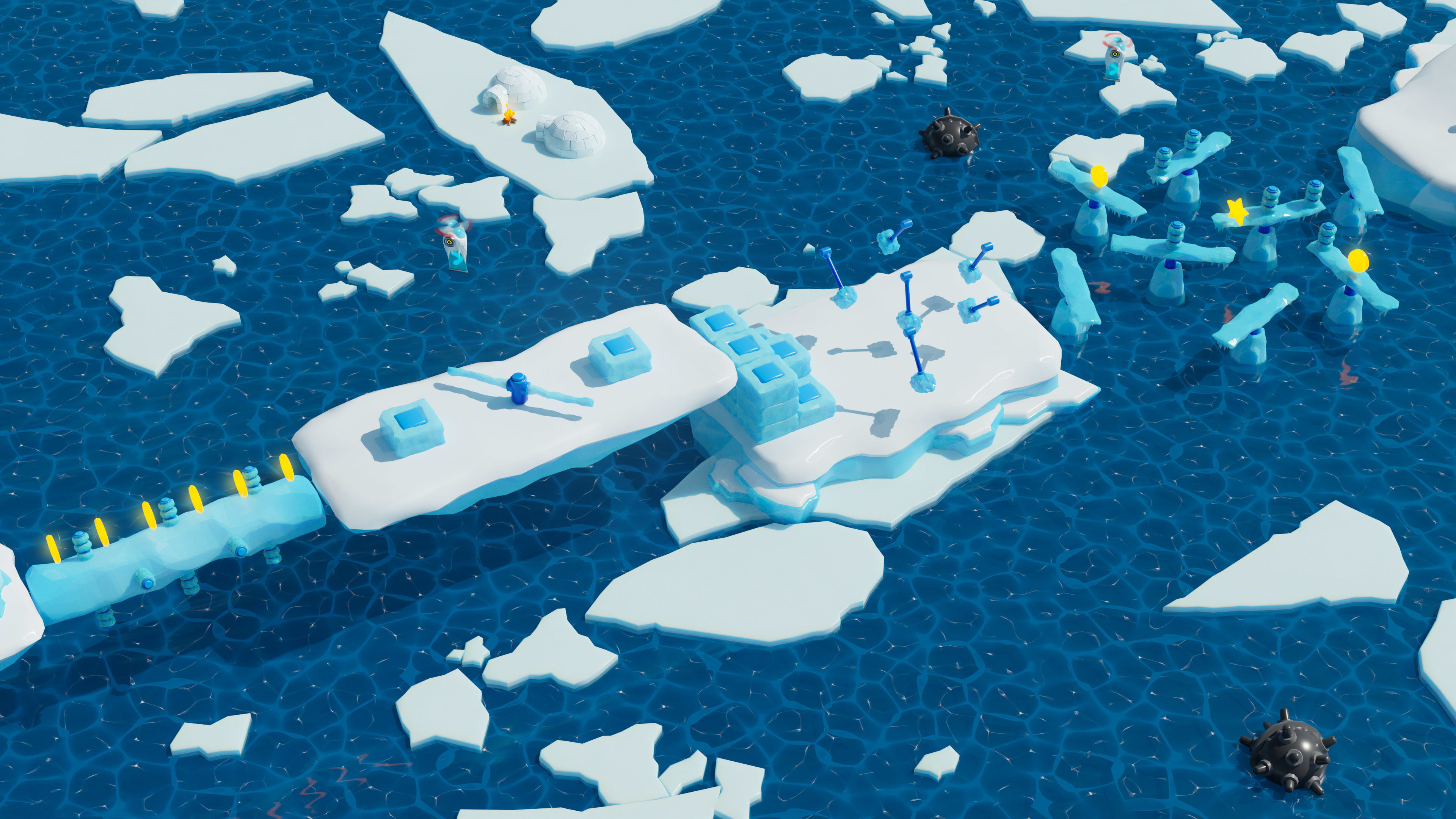 Platformer 6 Winter Low-poly 3D model_11