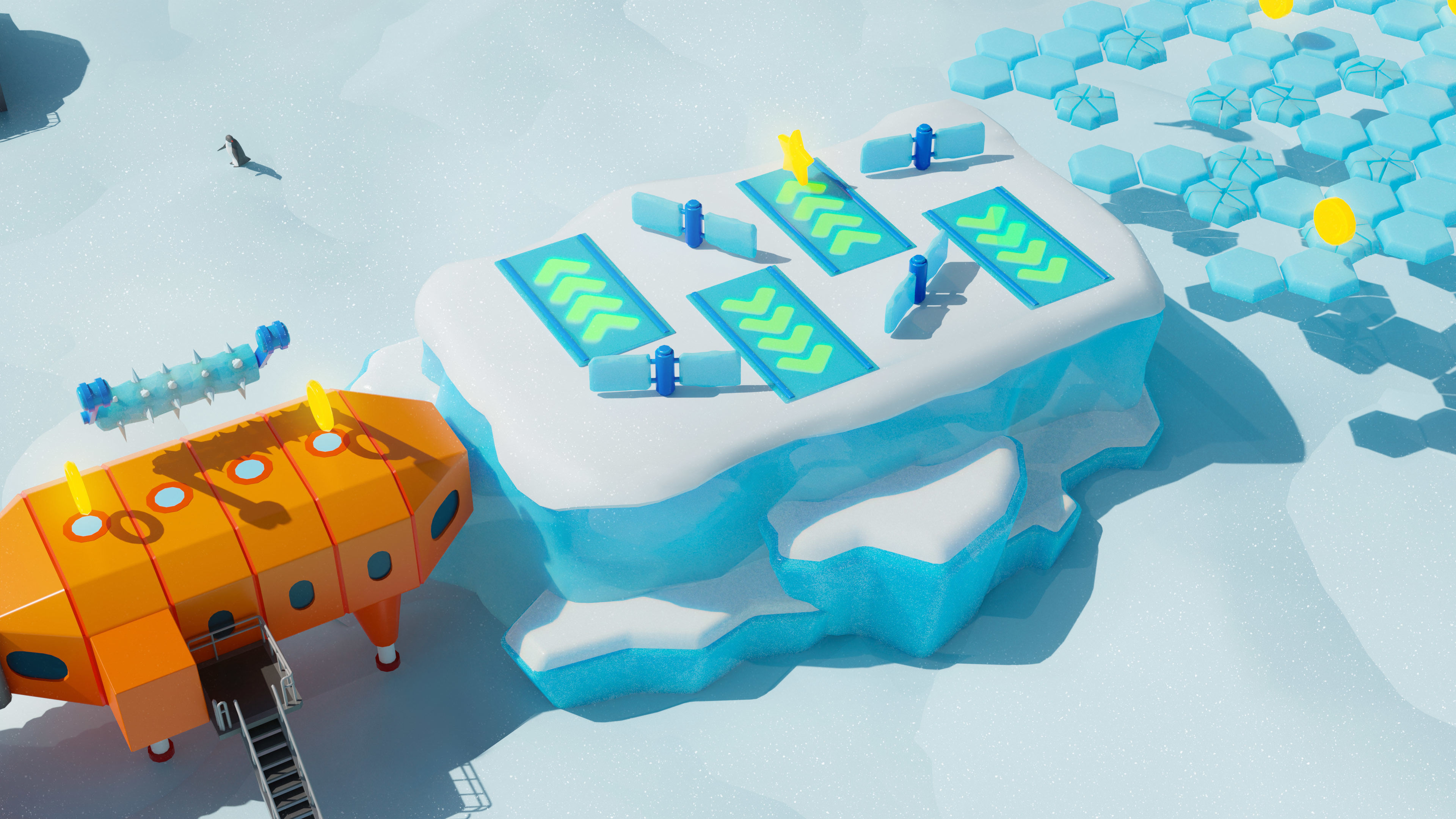 Platformer 6 Winter Low-poly 3D model_29