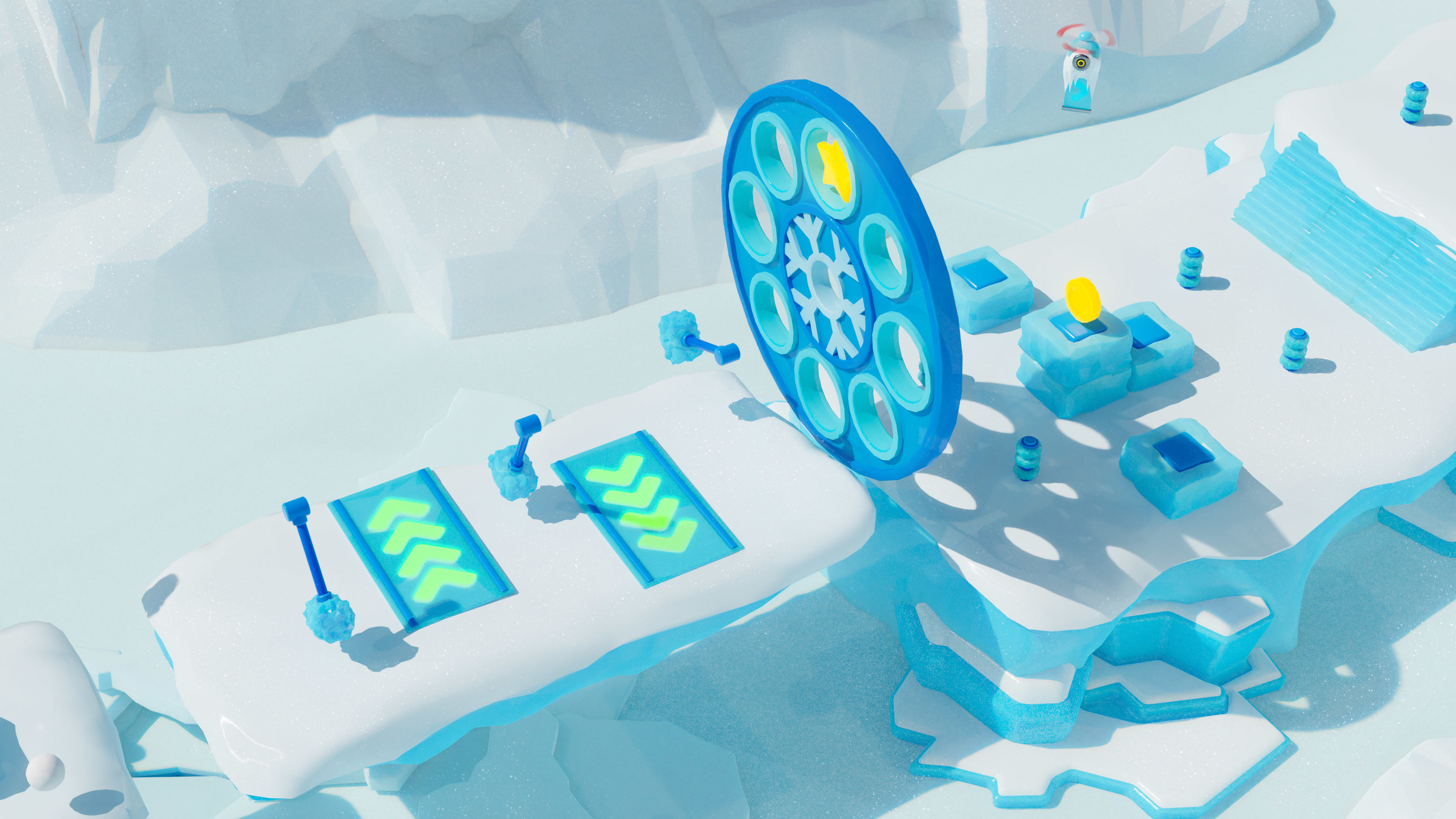Platformer 6 Winter Low-poly 3D model_19