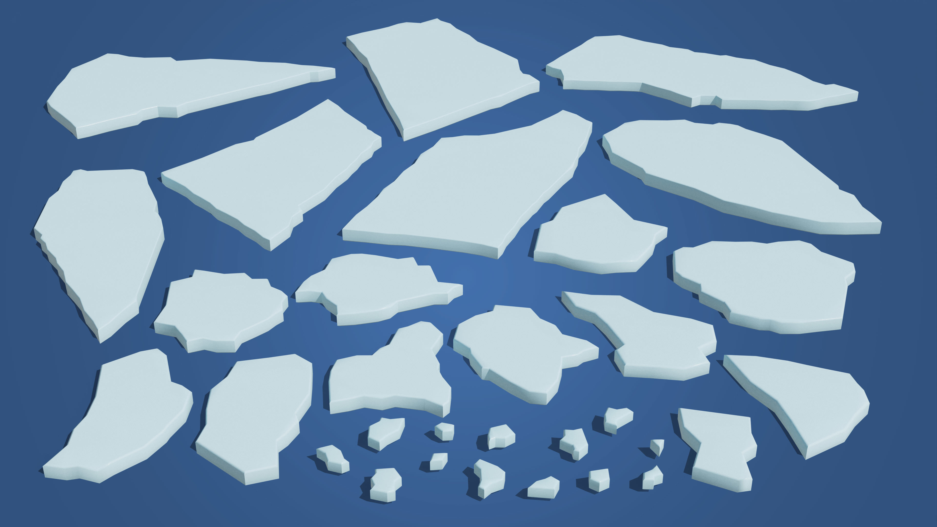 Platformer 6 Winter Low-poly 3D model_61