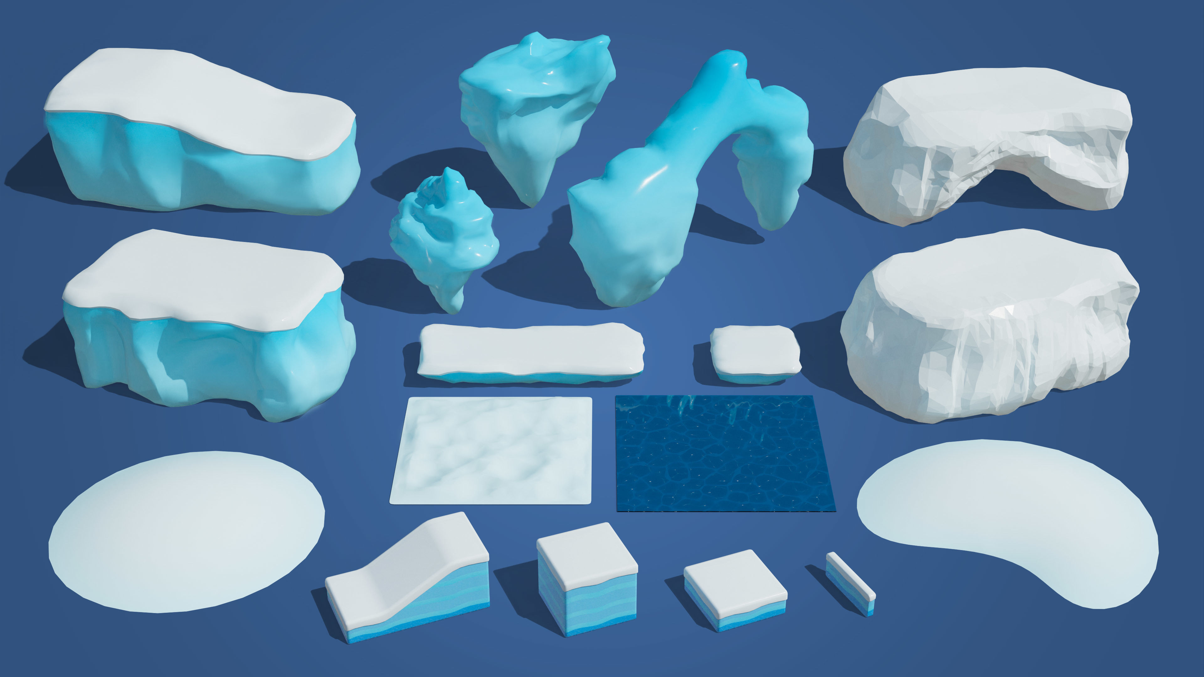 Platformer 6 Winter Low-poly 3D model_59