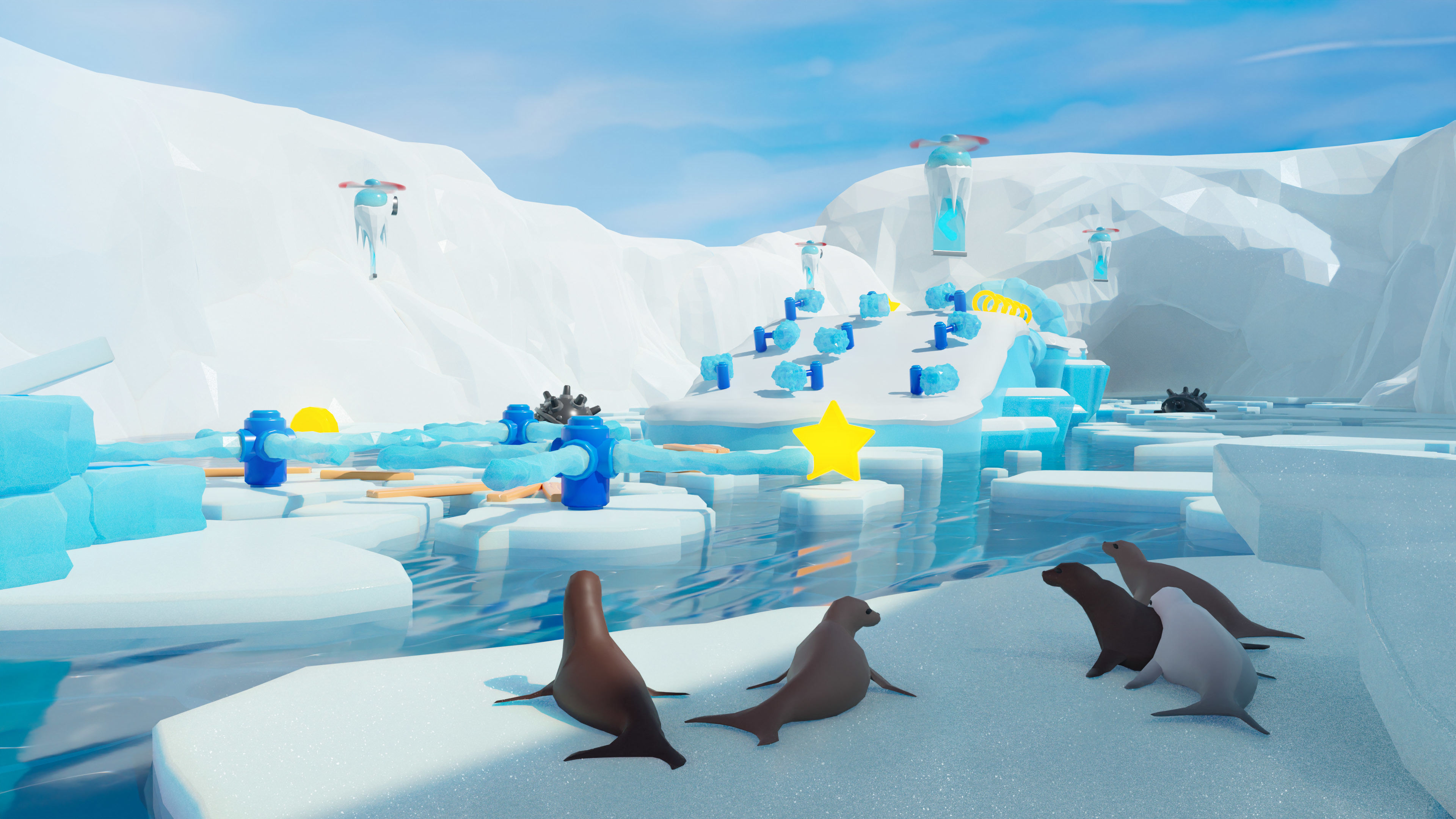 Platformer 6 Winter Low-poly 3D model_43