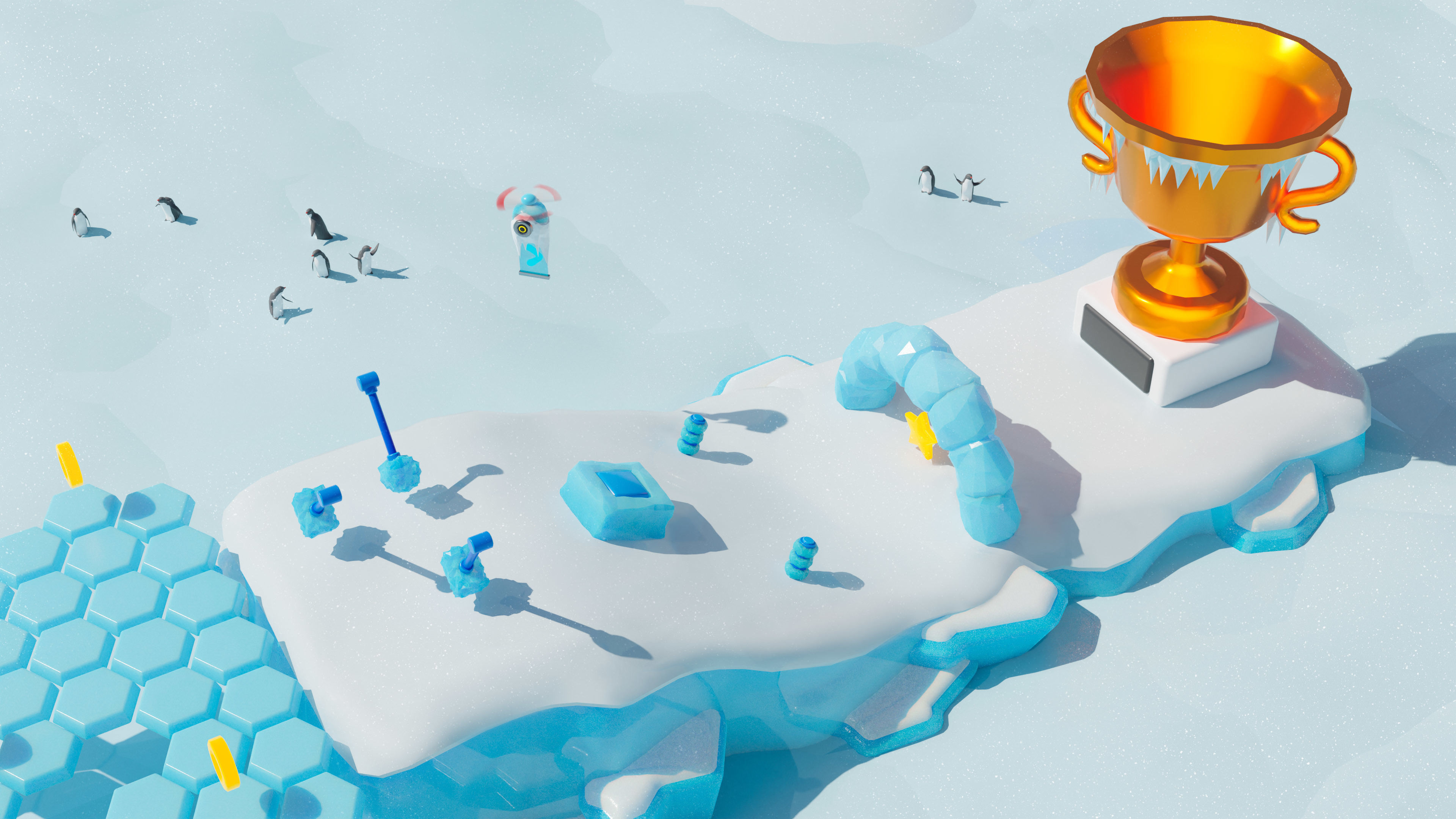 Platformer 6 Winter Low-poly 3D model_31