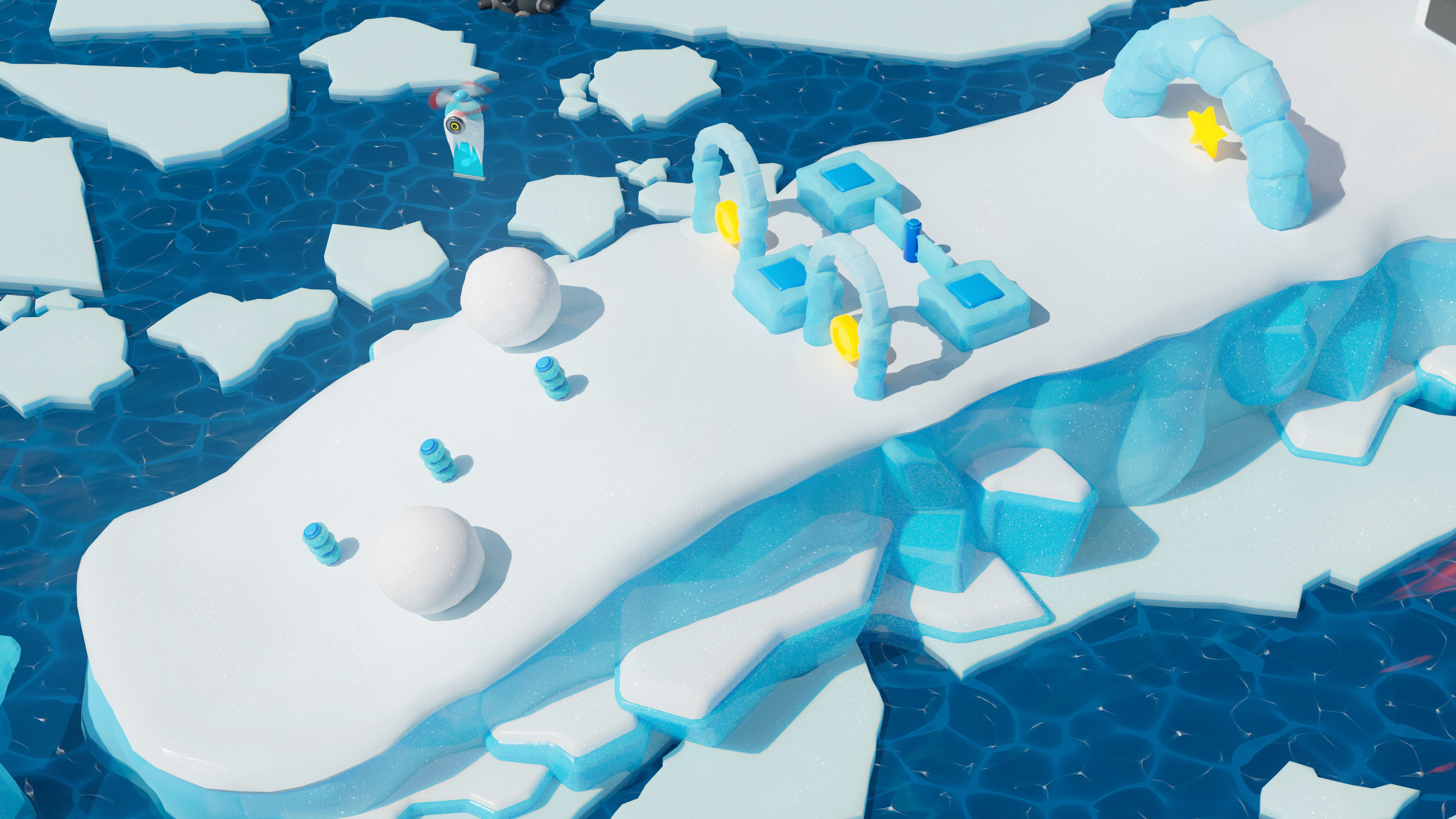 Platformer 6 Winter Low-poly 3D model_25