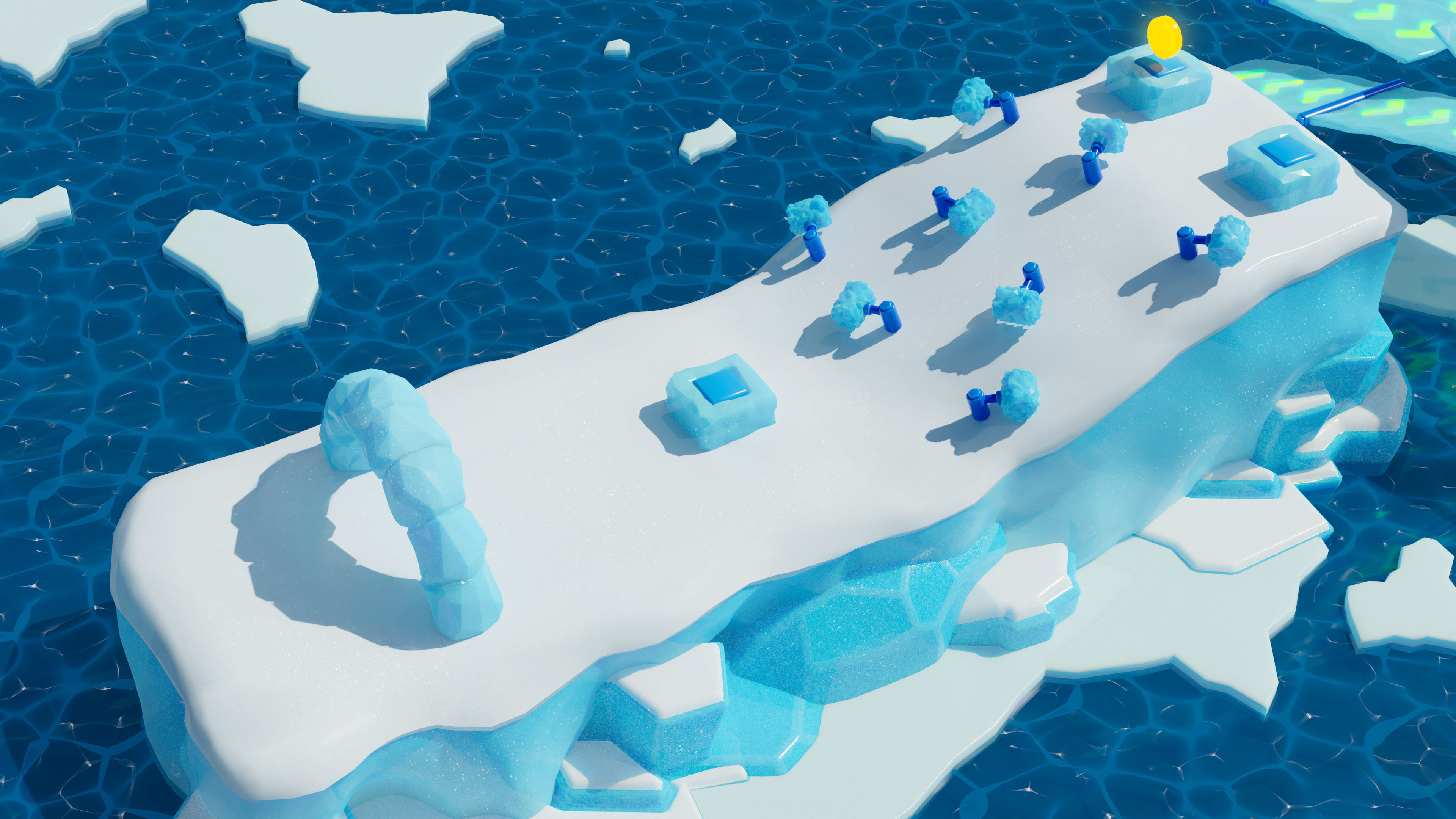 Platformer 6 Winter Low-poly 3D model_21