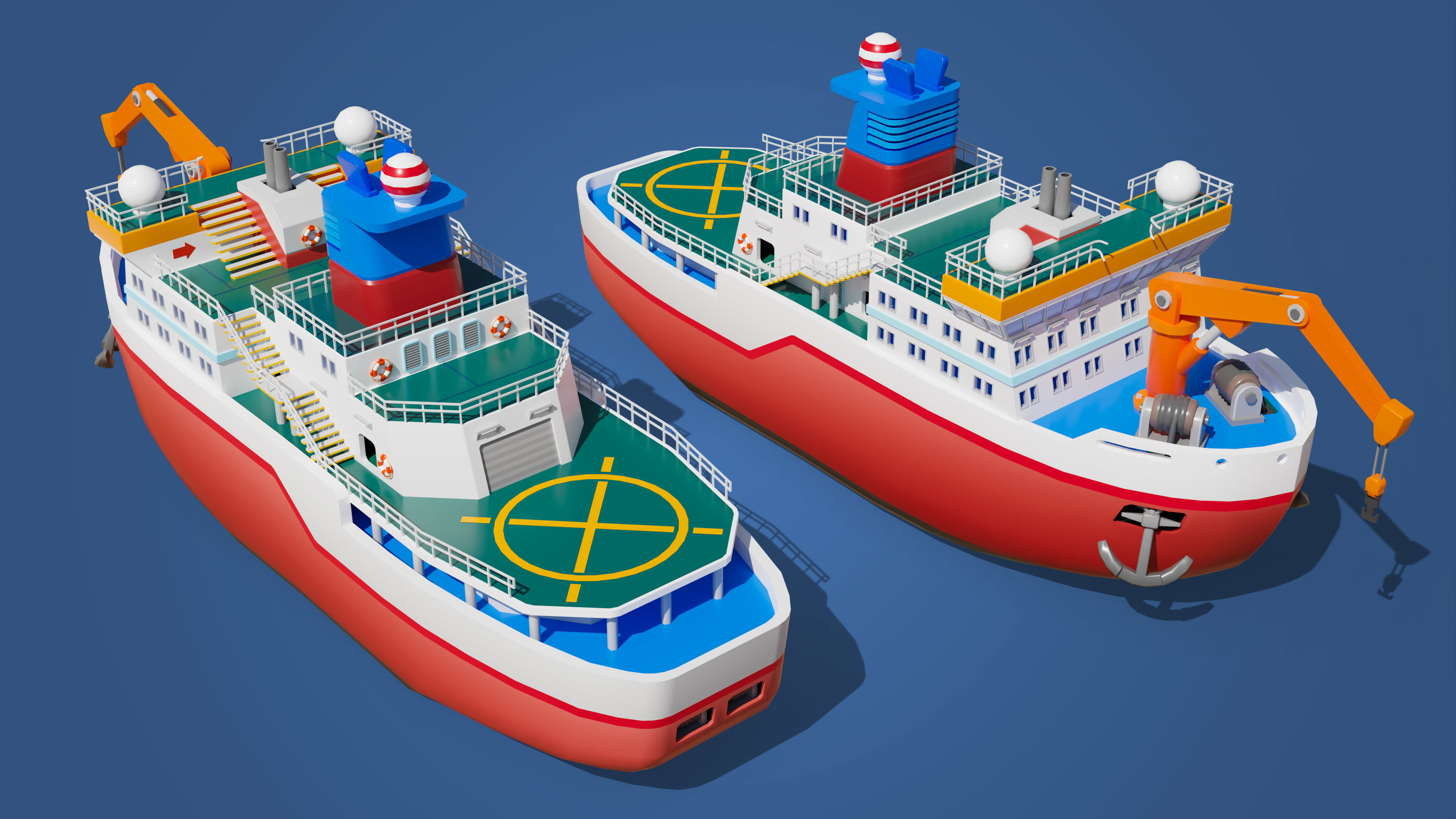 Platformer 6 Winter Low-poly 3D model_58