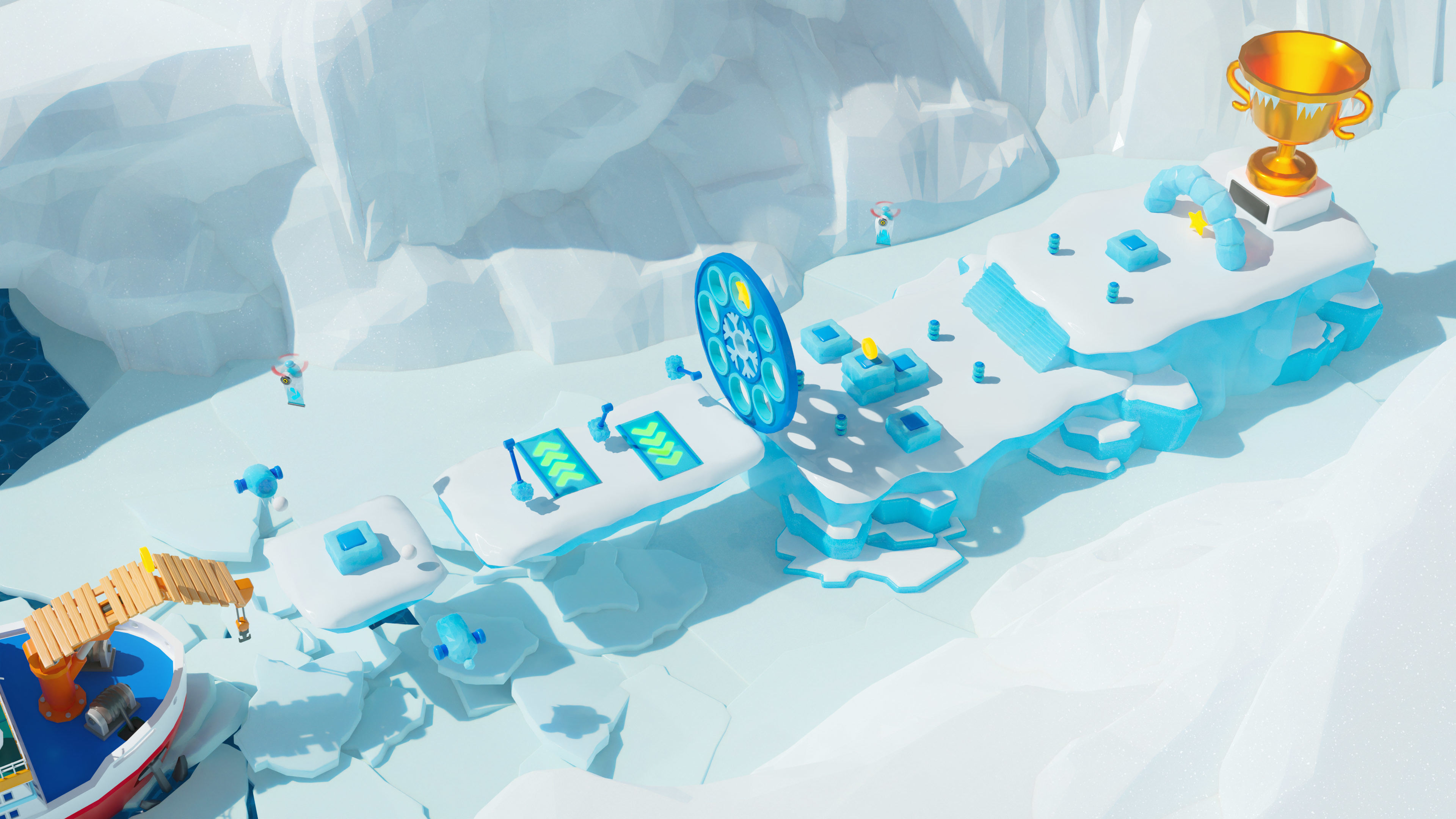 Platformer 6 Winter Low-poly 3D model_9