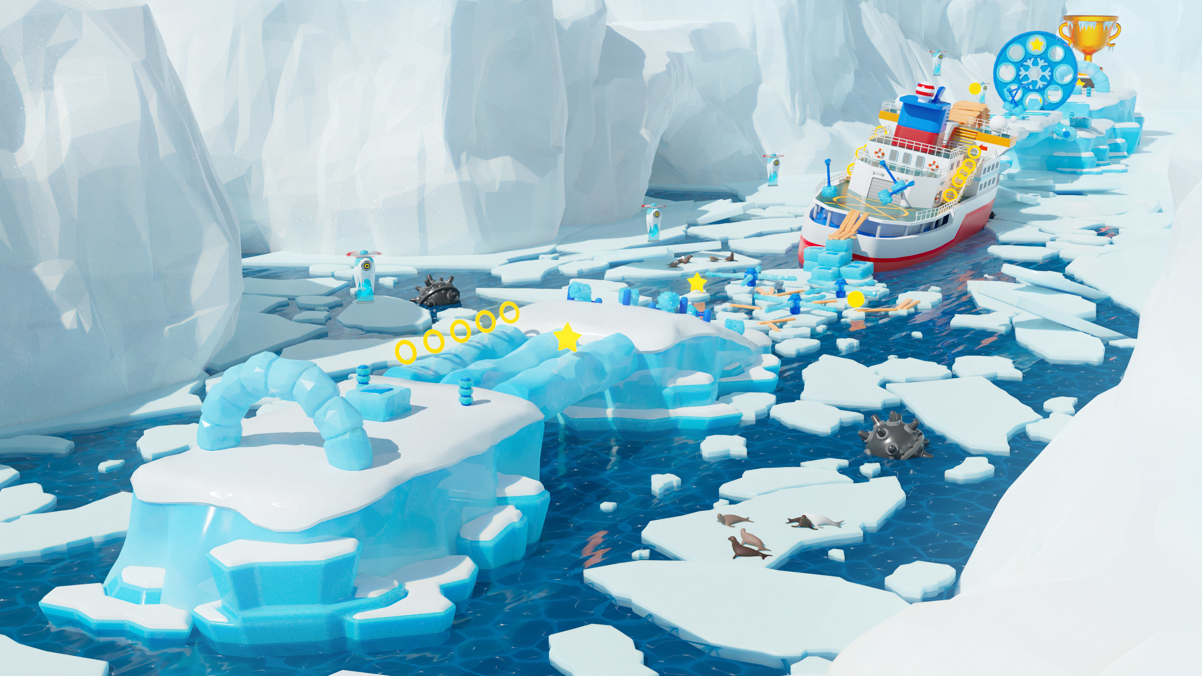 Platformer 6 Winter Low-poly 3D model_4