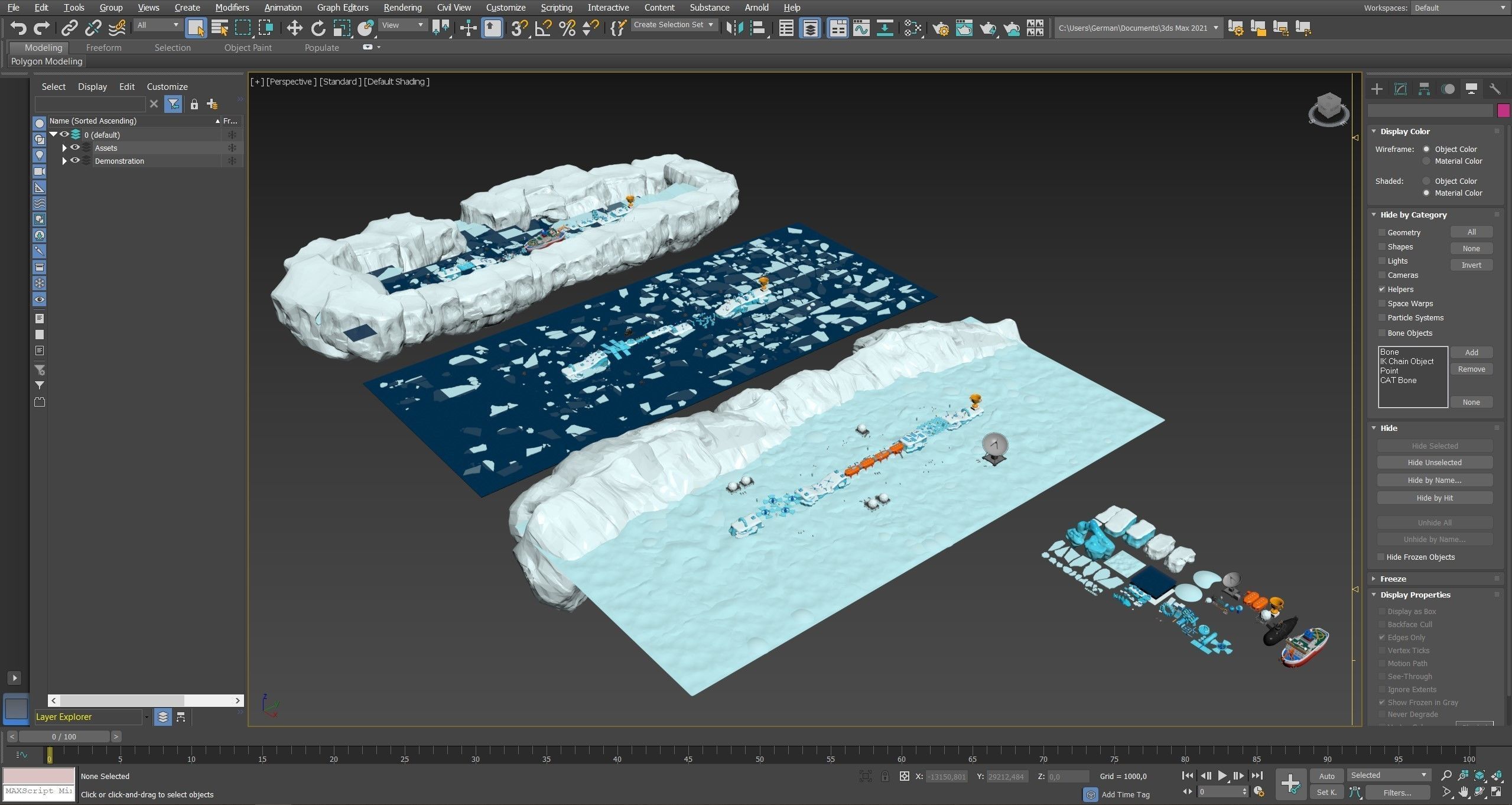 Platformer 6 Winter Low-poly 3D model_67