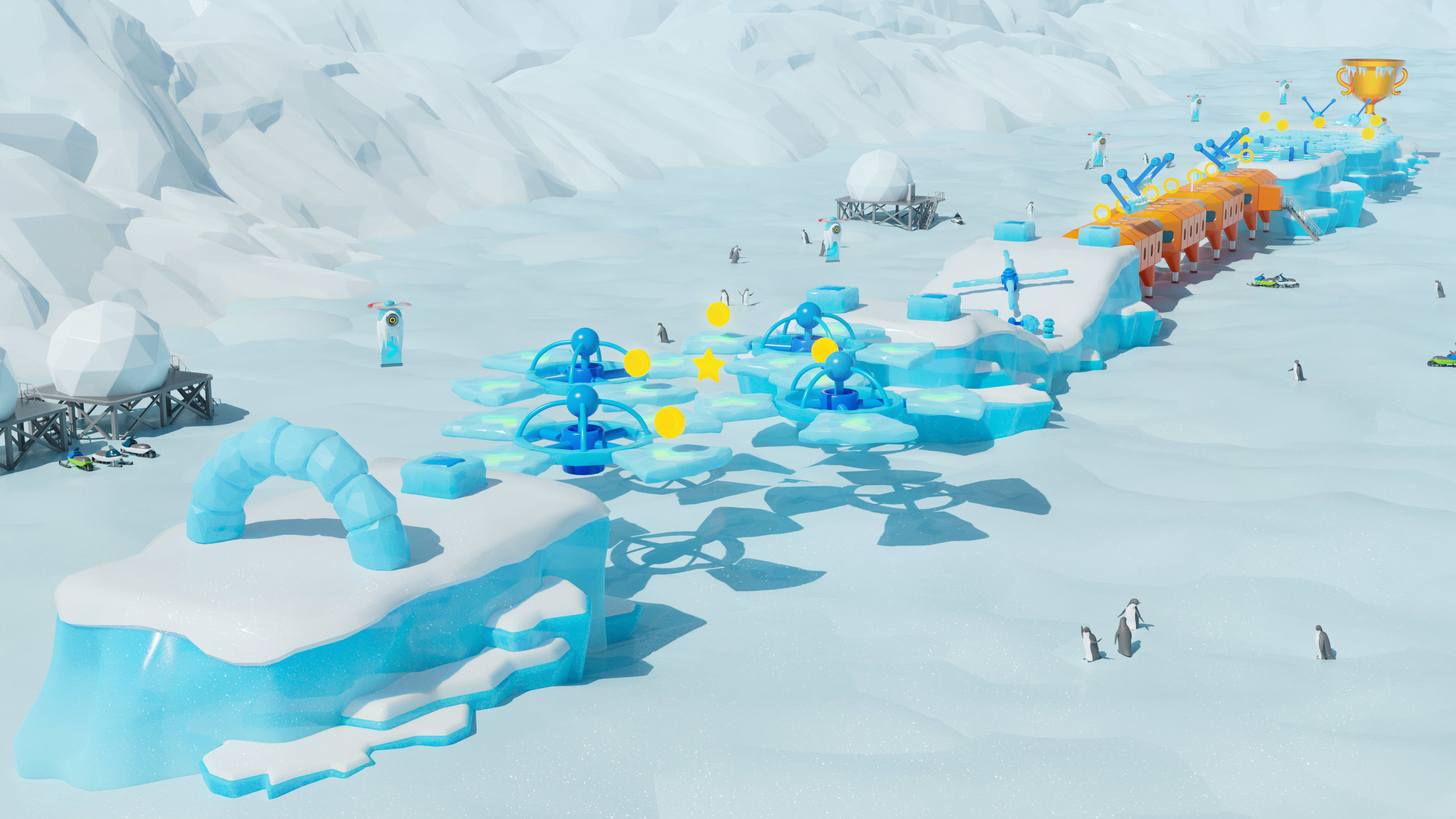 Platformer 6 Winter Low-poly 3D model_6