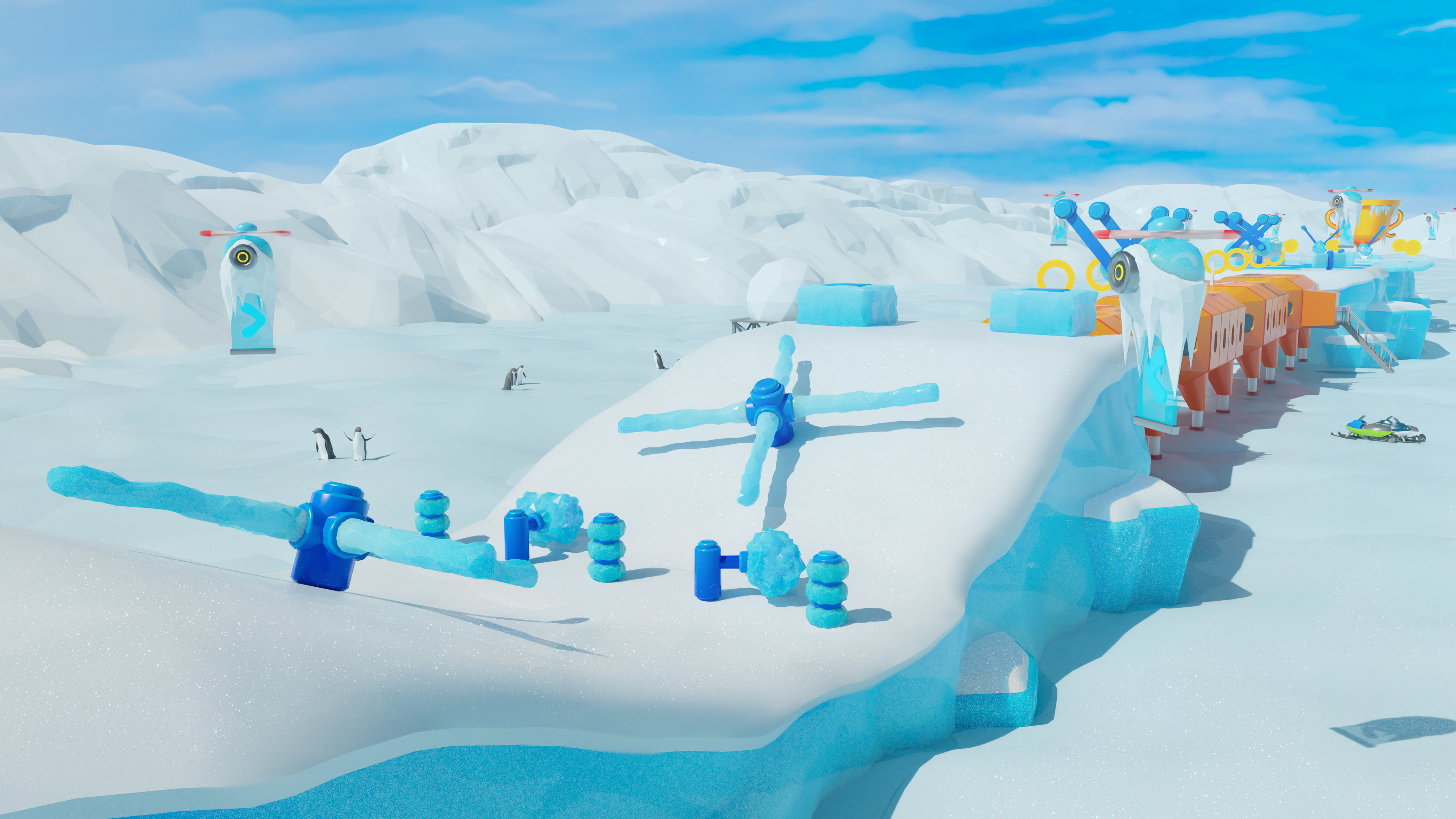 Platformer 6 Winter Low-poly 3D model_49