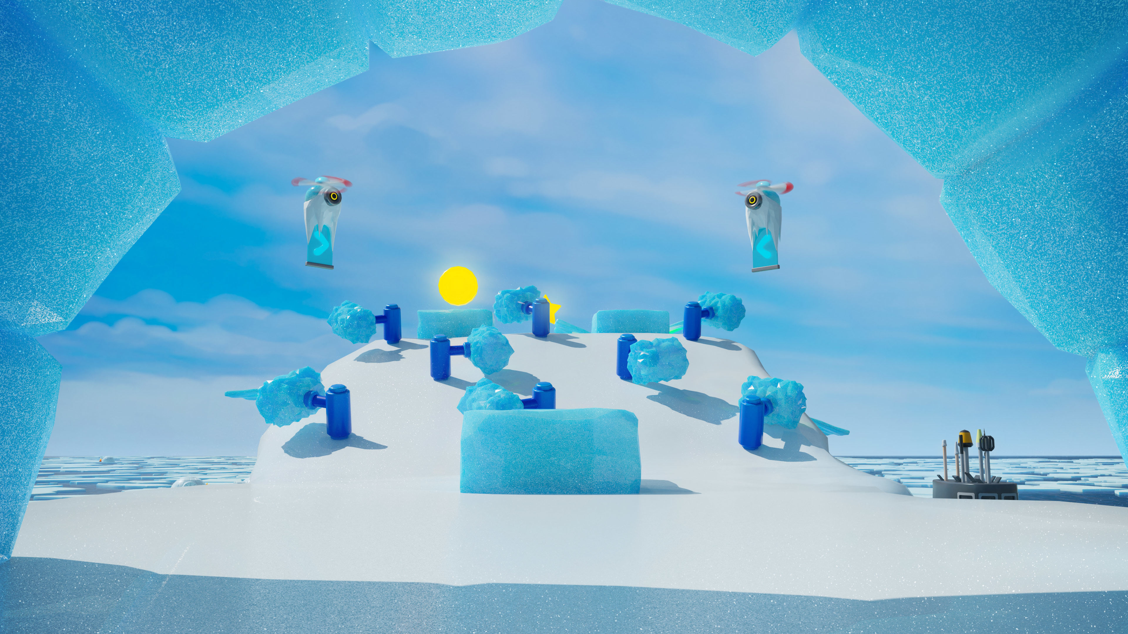 Platformer 6 Winter Low-poly 3D model_32