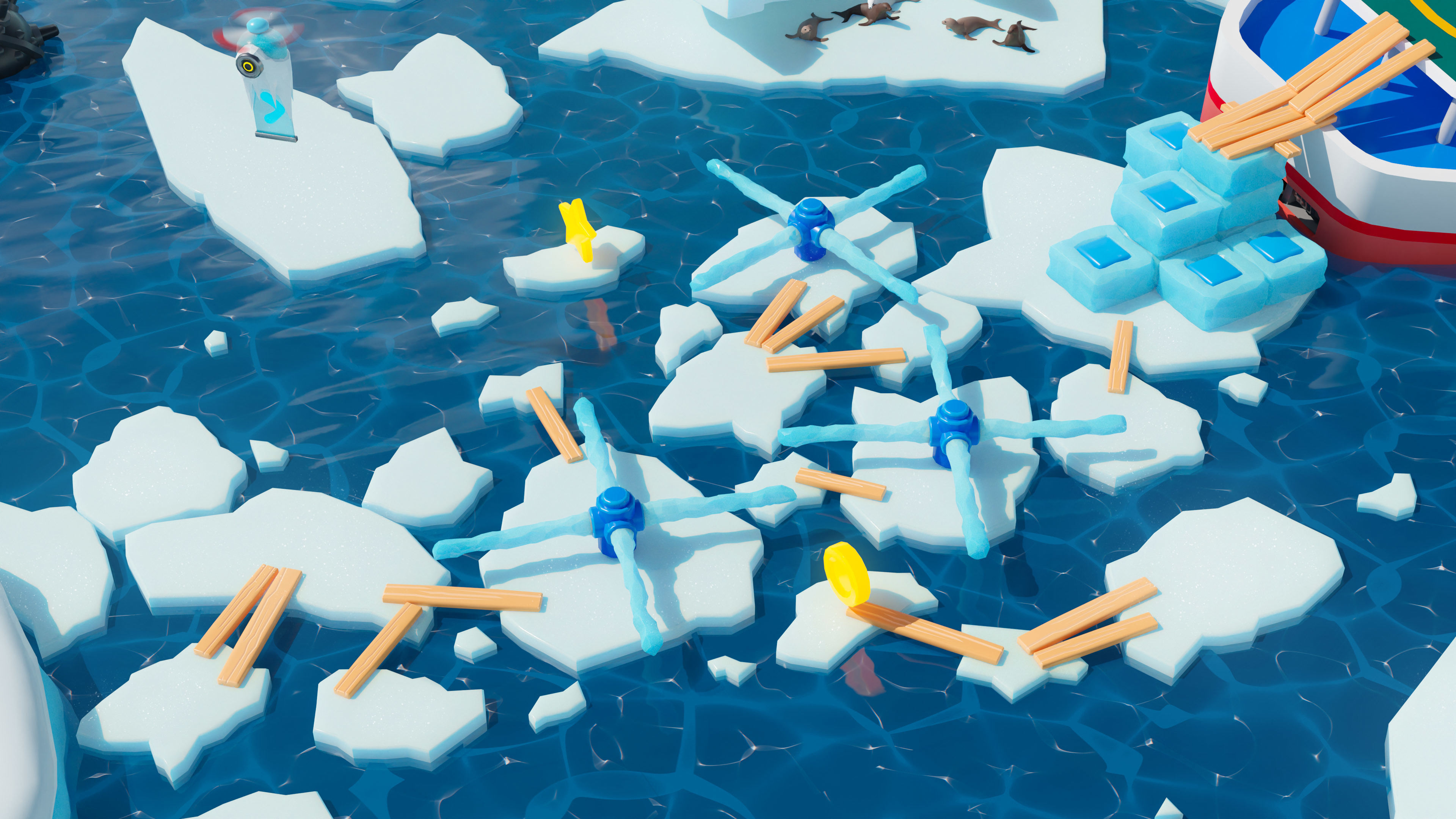 Platformer 6 Winter Low-poly 3D model_17