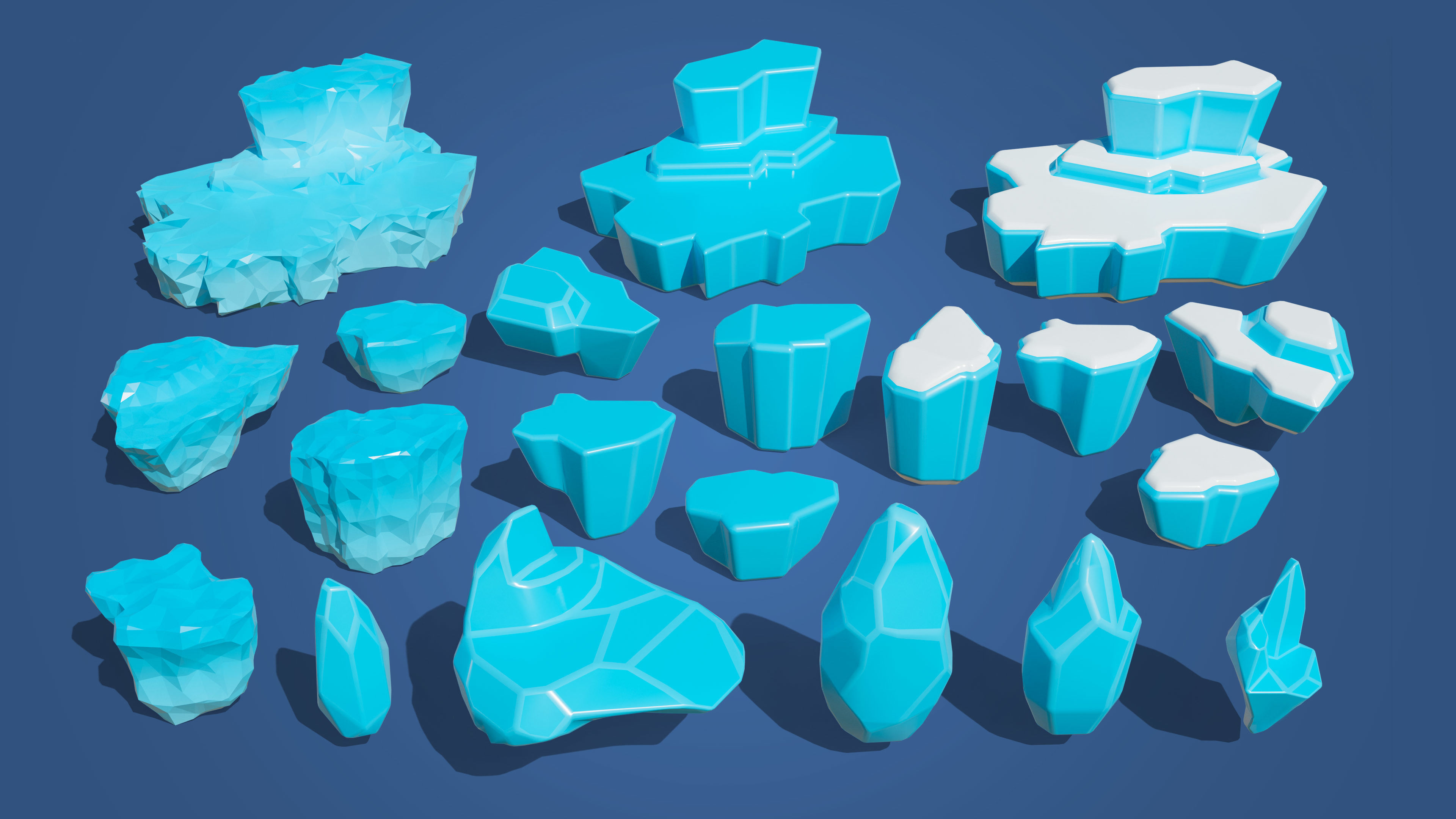 Platformer 6 Winter Low-poly 3D model_60