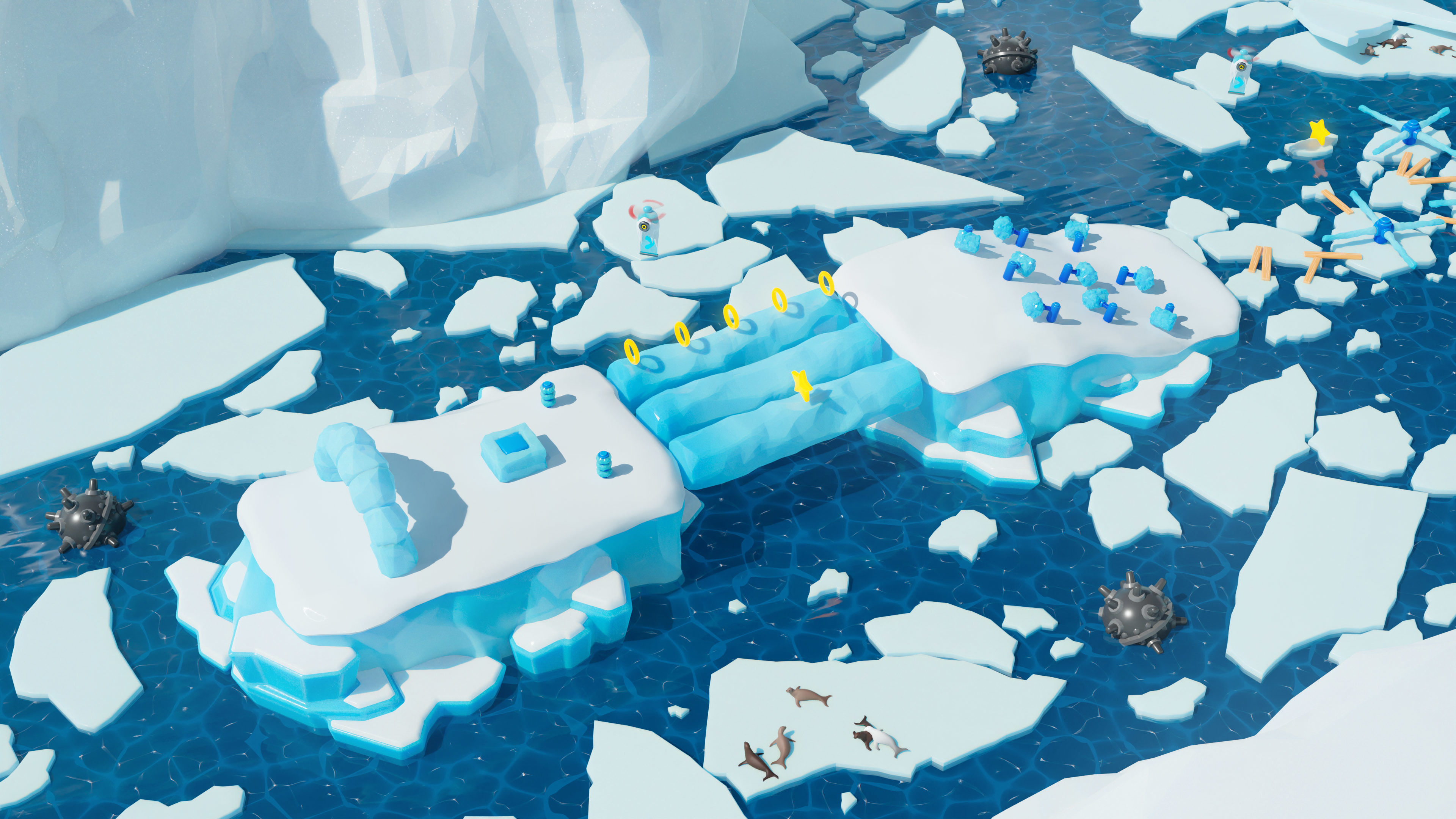 Platformer 6 Winter Low-poly 3D model_7