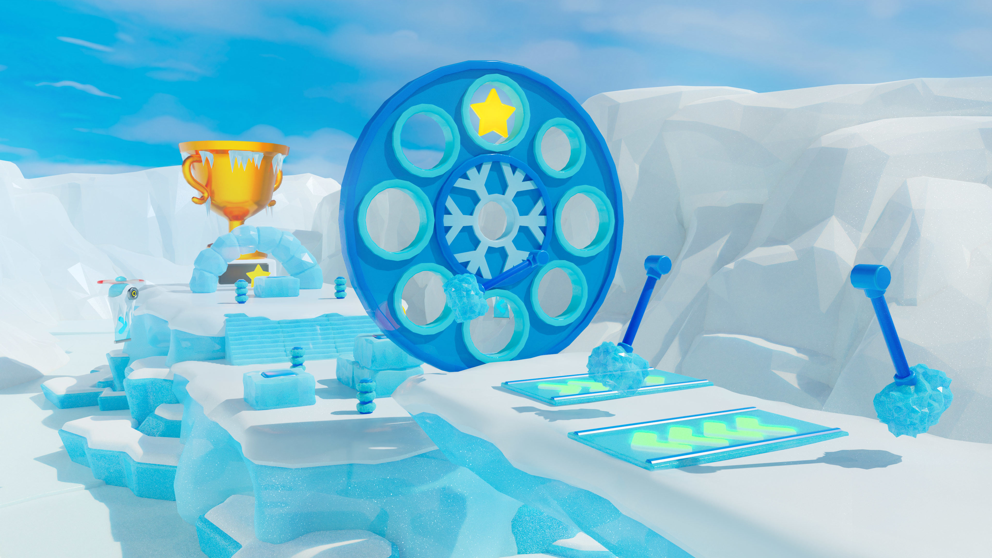 Platformer 6 Winter Low-poly 3D model_51