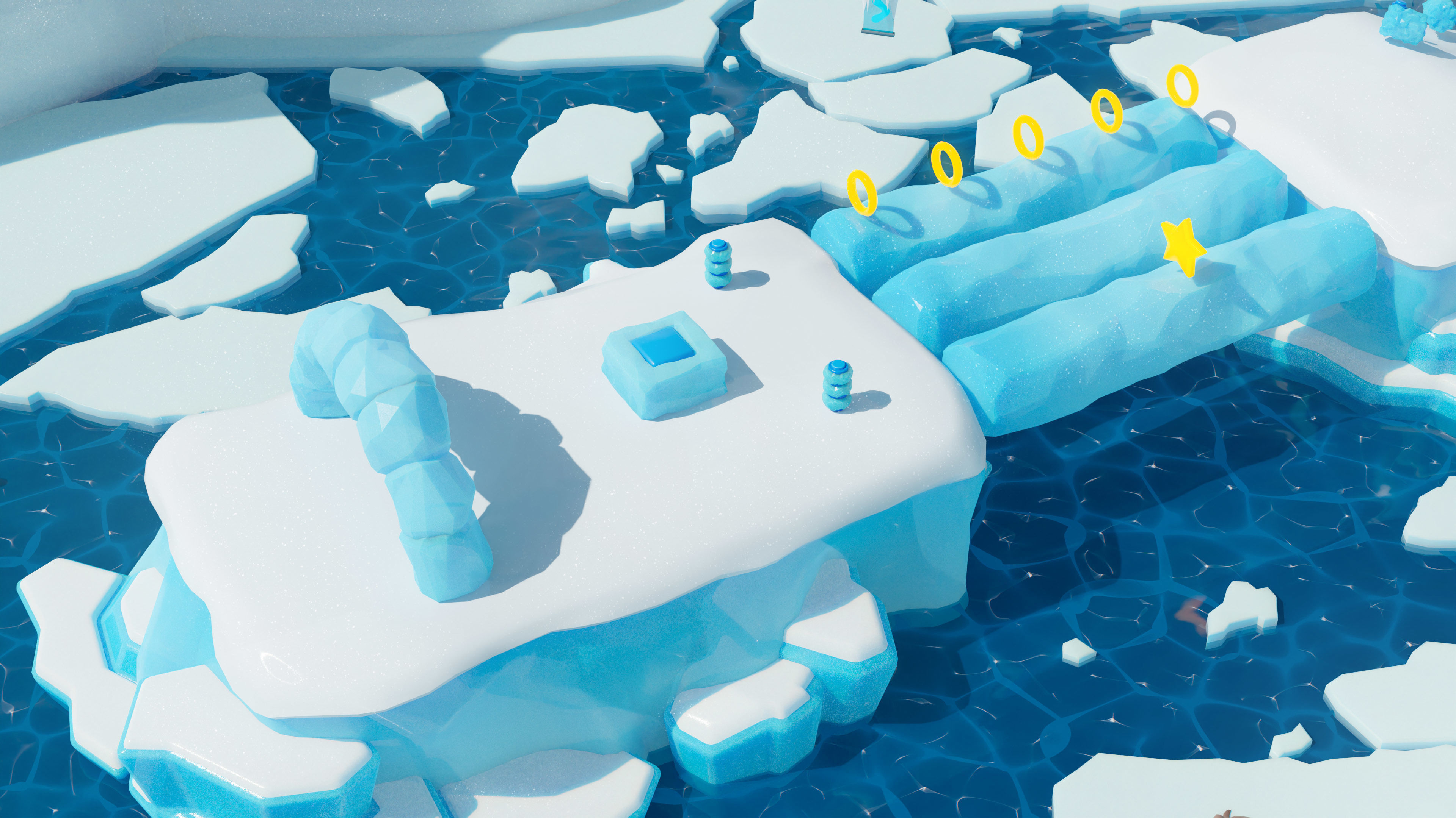 Platformer 6 Winter Low-poly 3D model_16
