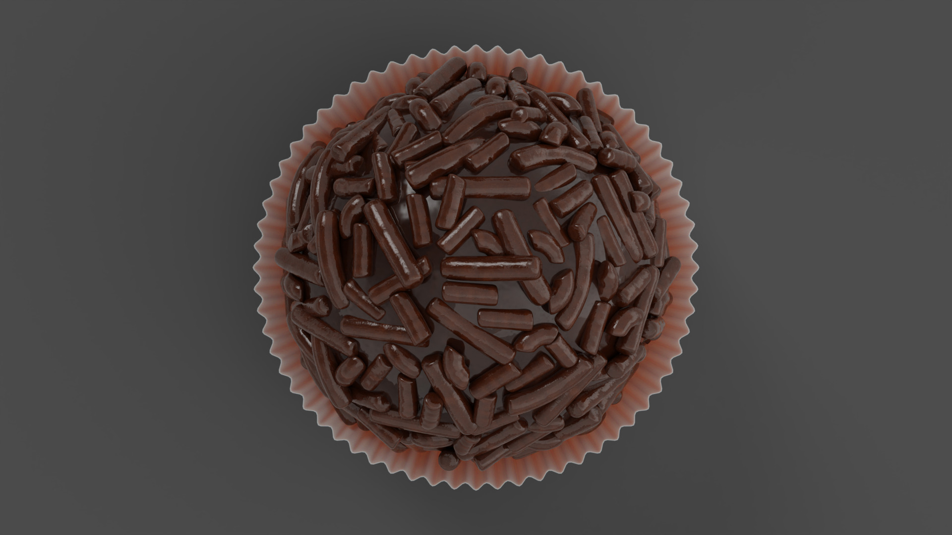 Brazilian Brigadeiro Chocolate Truffle 3D model_2