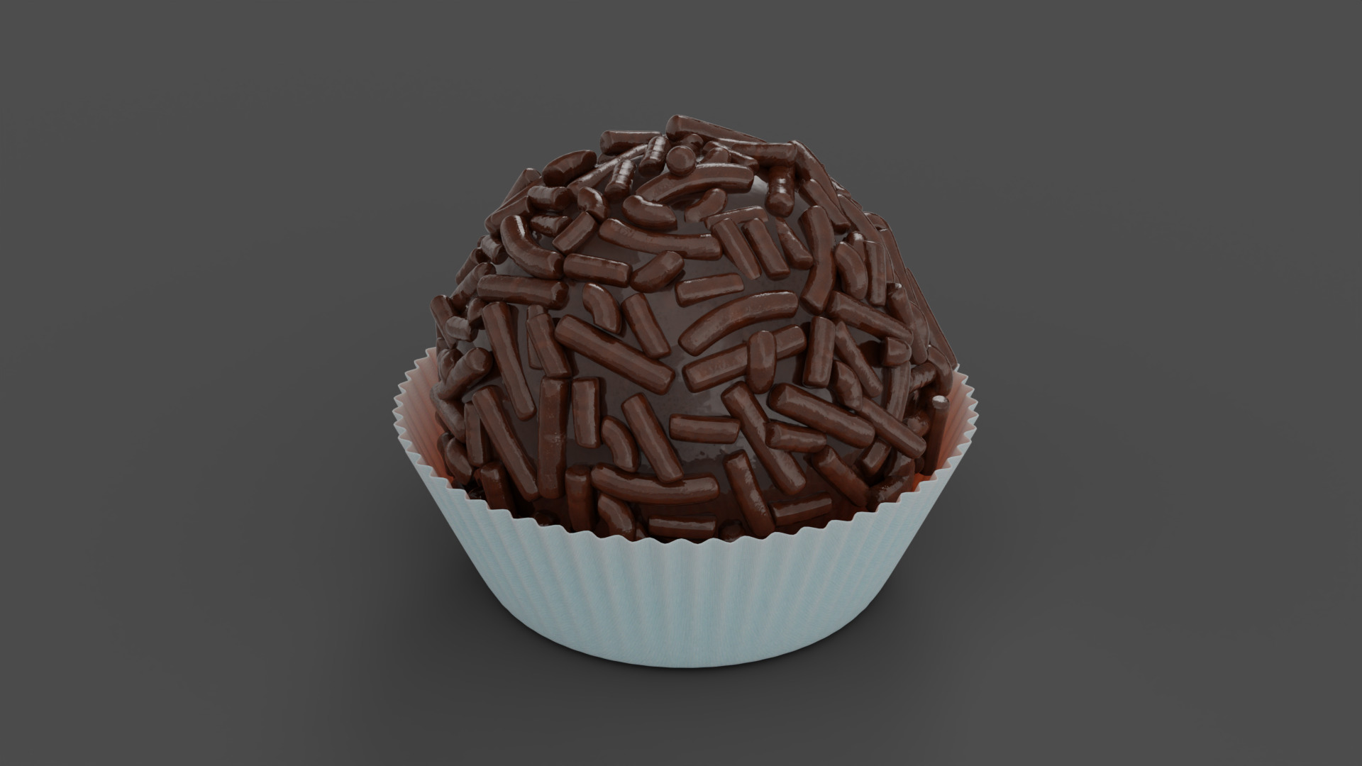 Brazilian Brigadeiro Chocolate Truffle 3D model_6