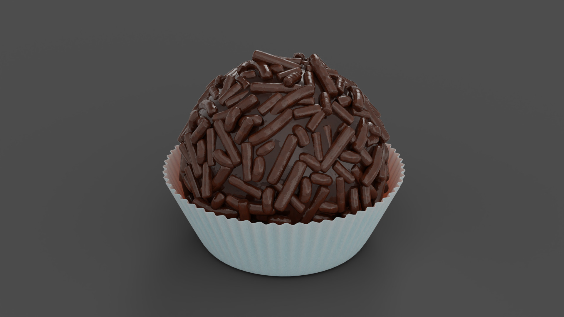 Brazilian Brigadeiro Chocolate Truffle 3D model_8